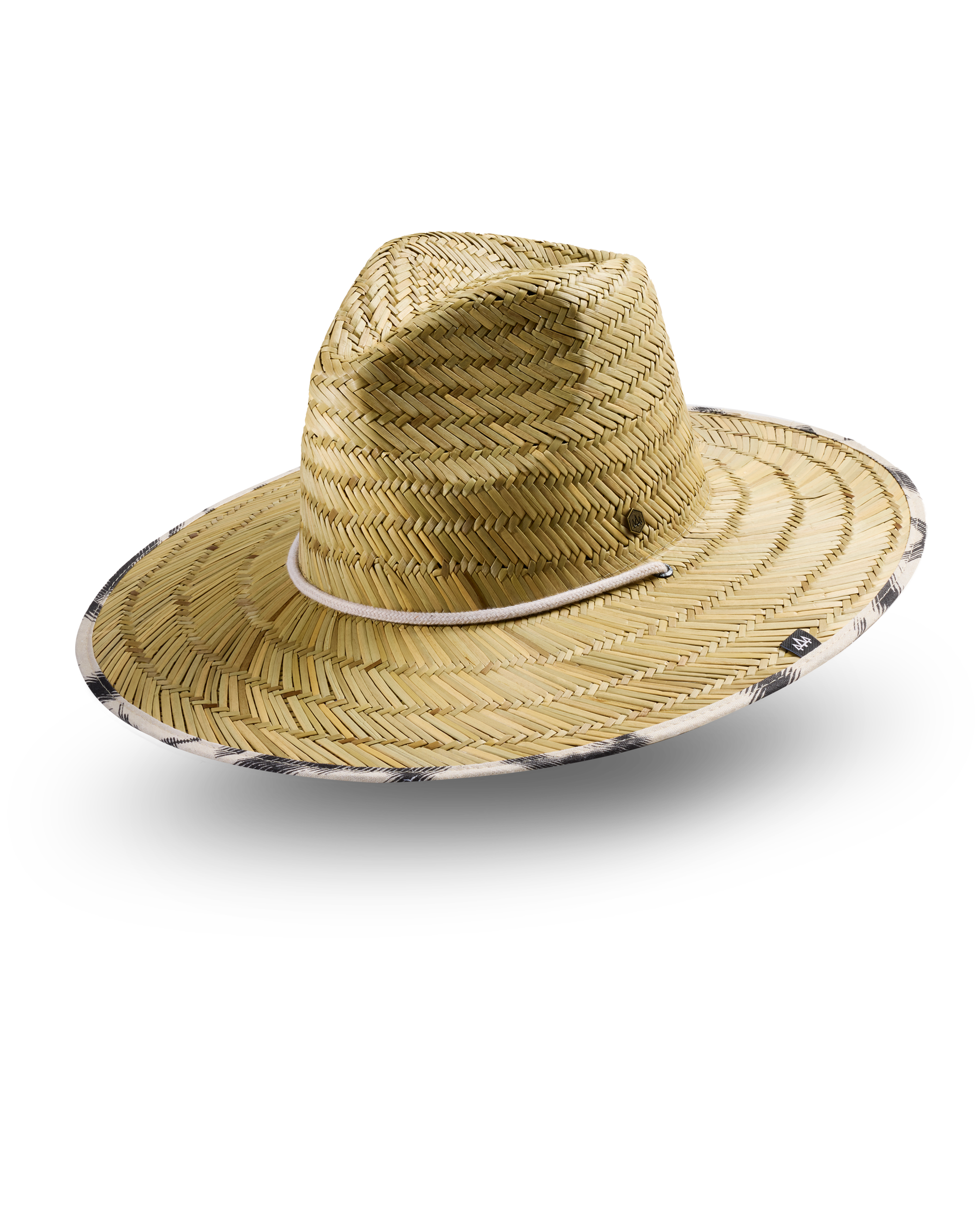 Hemlock UPF50+ Fedora Lifeguard Fedora Straw Hat Southwest Ikat print side view