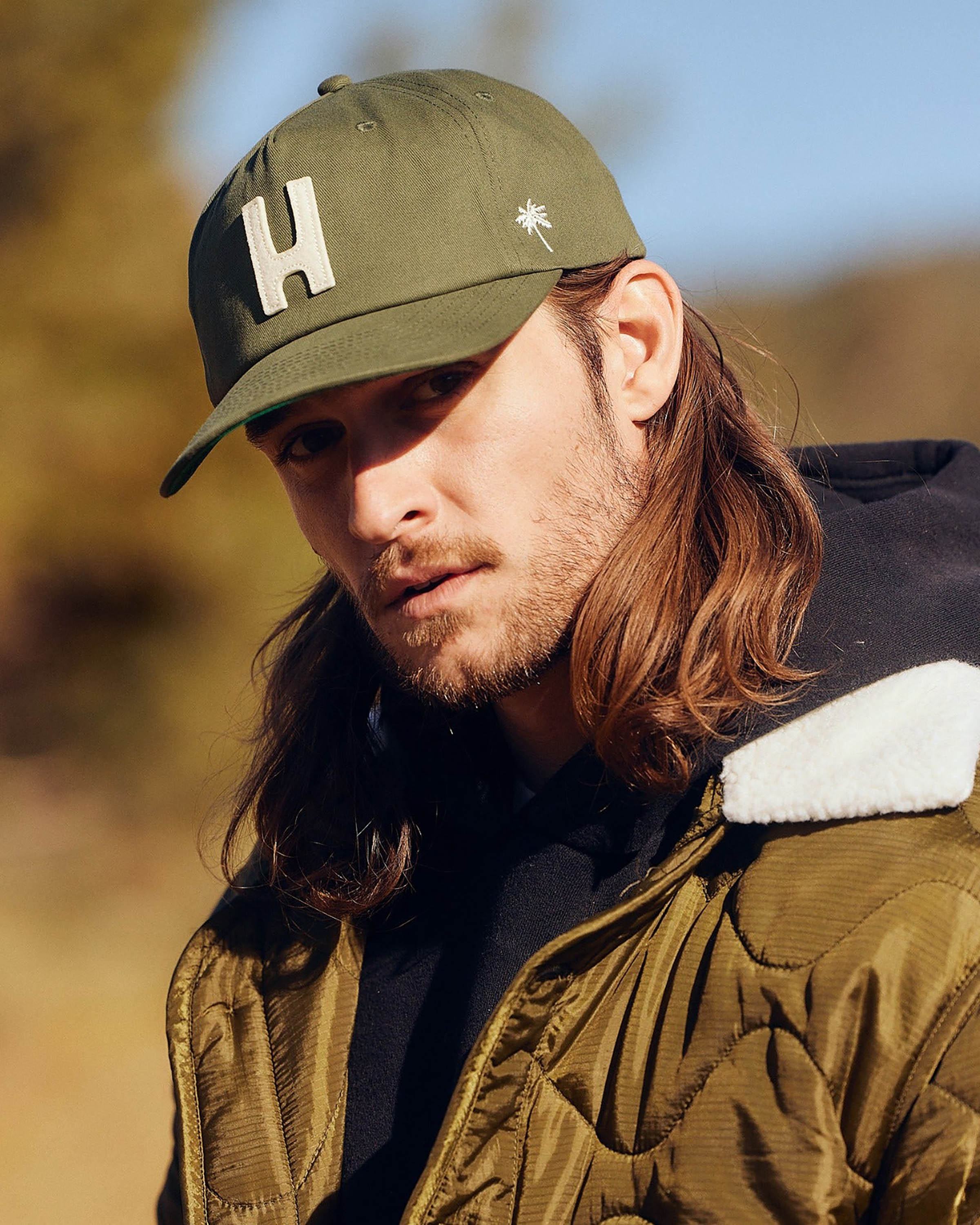 Thomas 5 Panel Hat in Moss Green - undefined - Hemlock Hat Co. Ball Caps