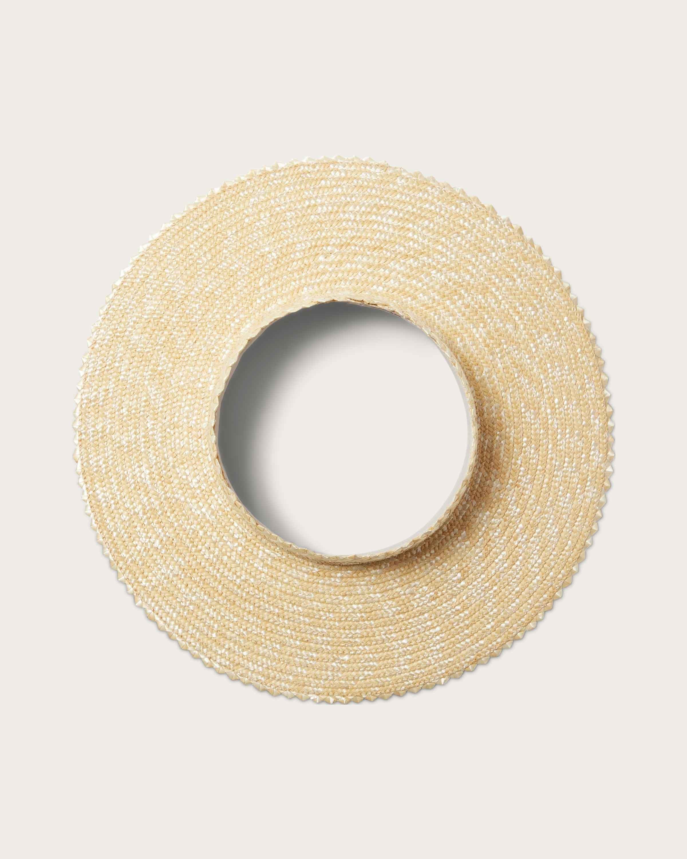 Hemlock Tropez Straw Visor in Blonde top view