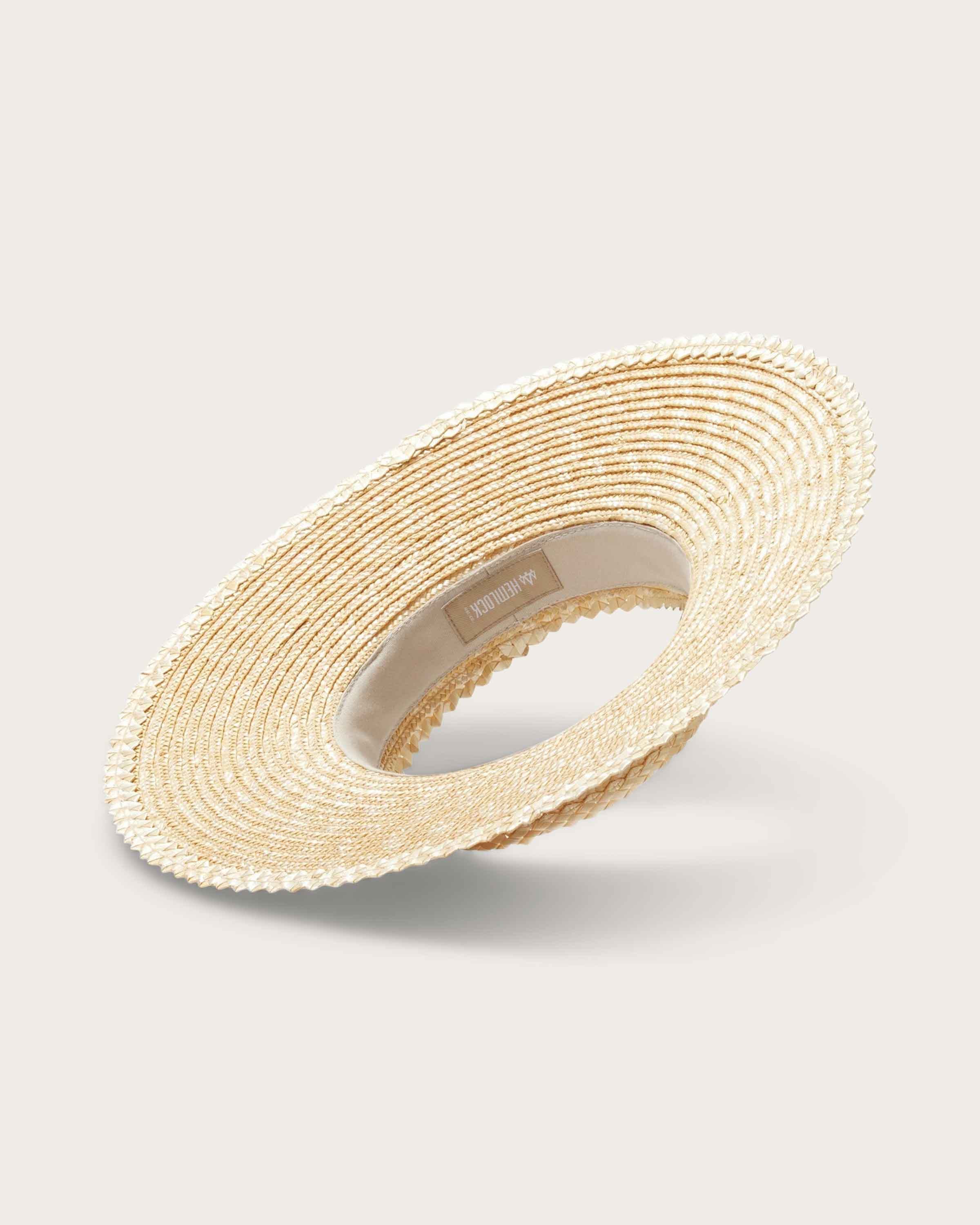 Hemlock Tropez Straw Visor in Blonde detailed view