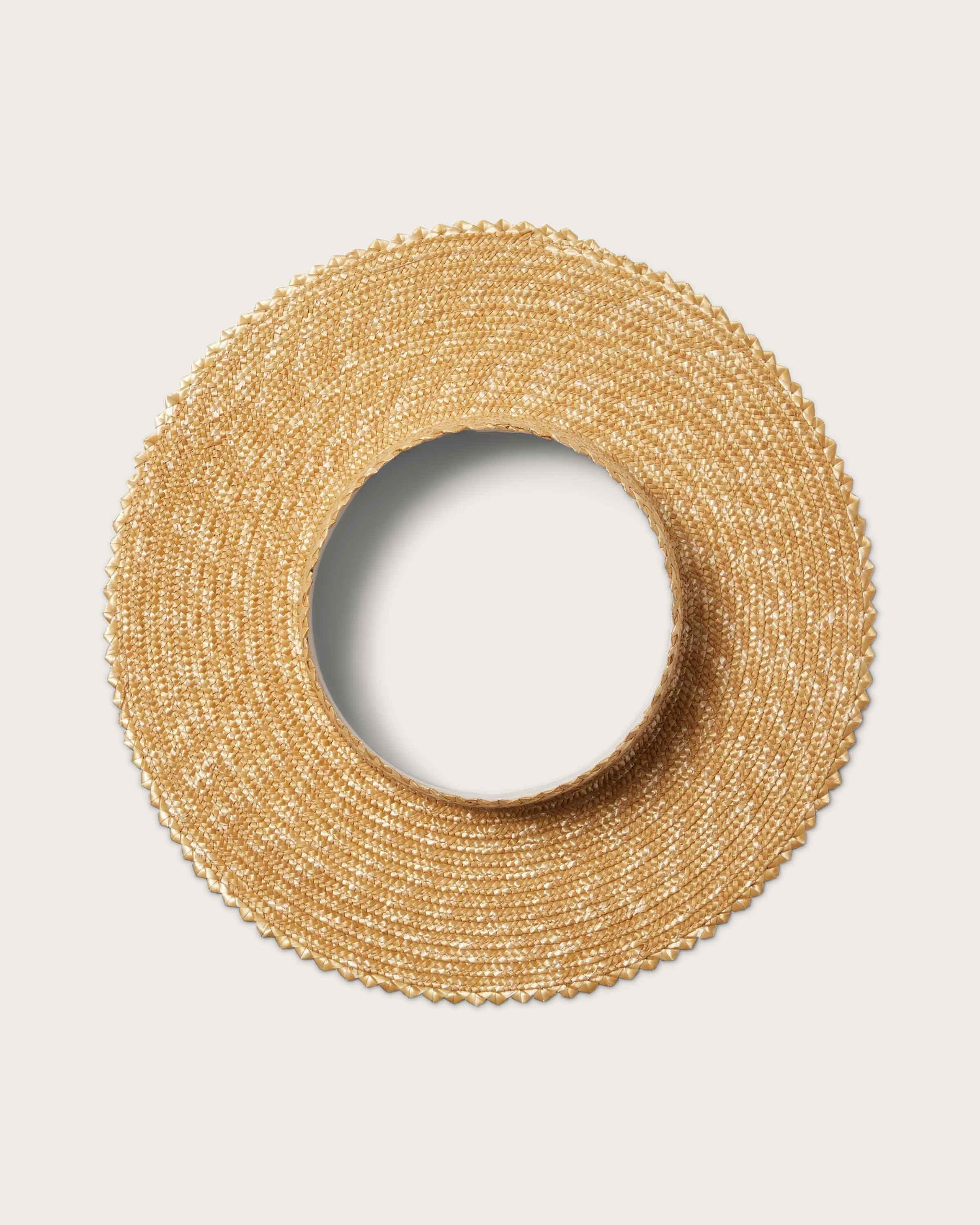 Hemlock Tropez Straw Visor in Honeycomb top view