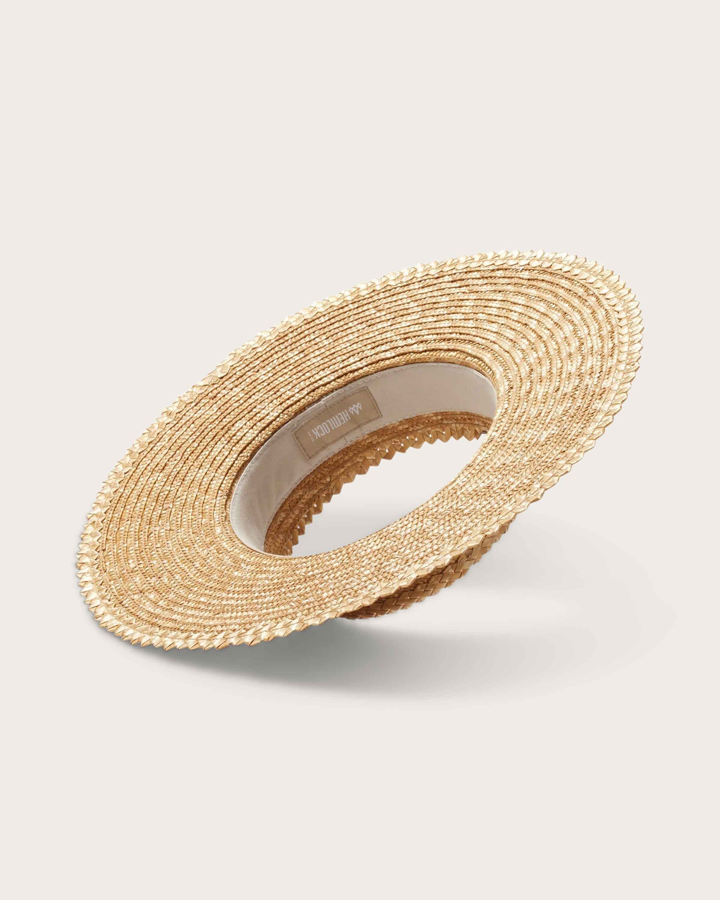 Hemlock Tropez Straw Visor in Honeycomb detailed view