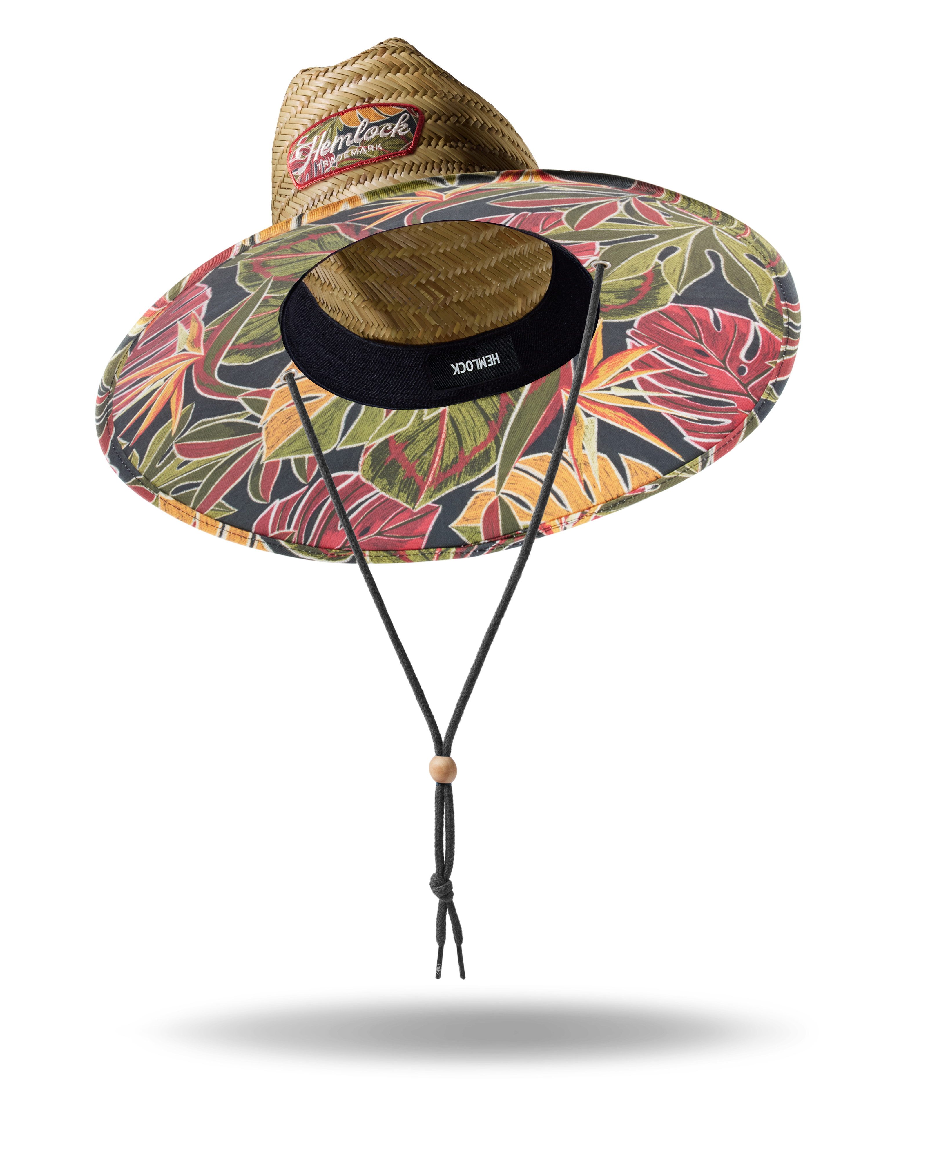 UPF50+ Lifeguard hat in tropical foliage print