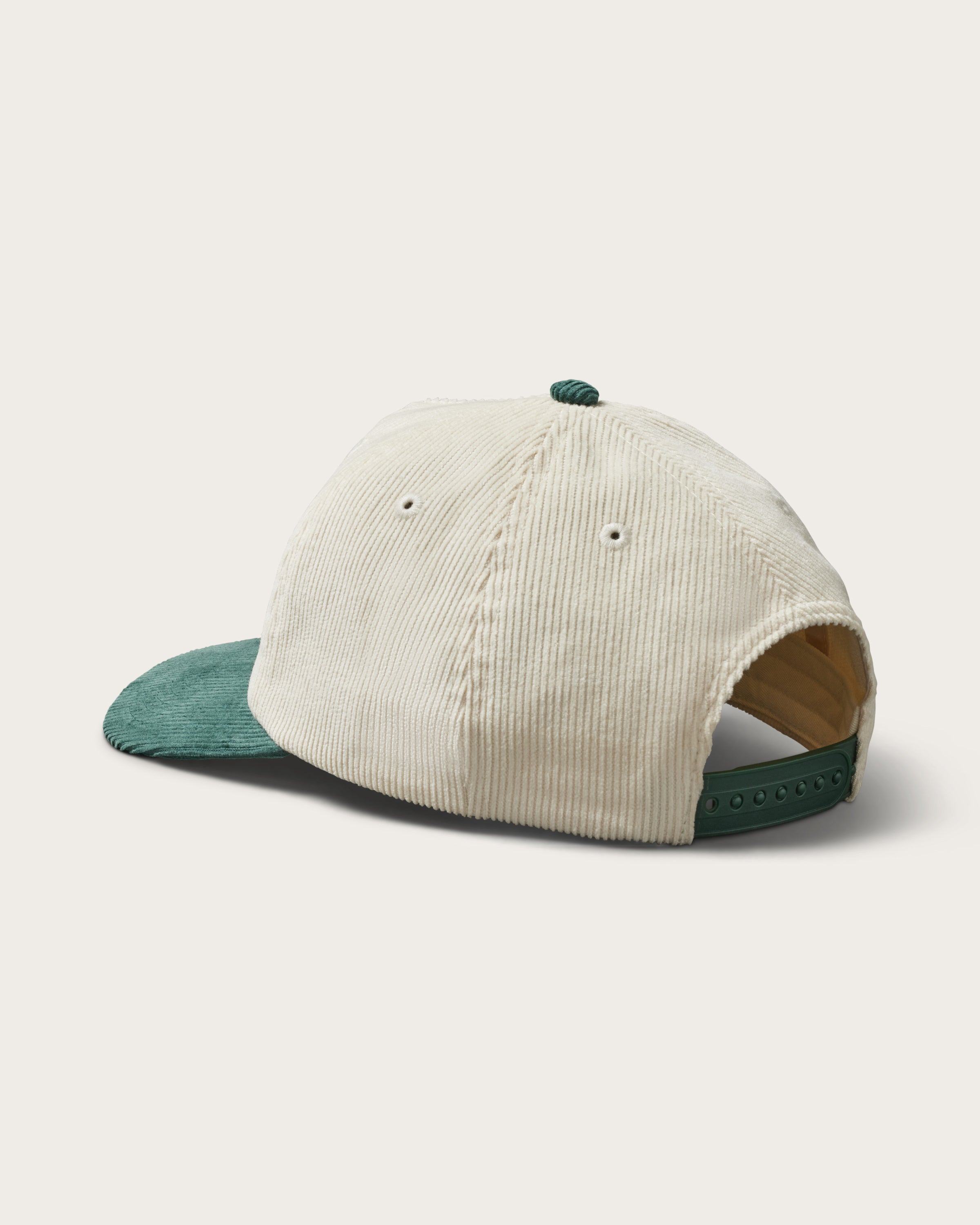 Hemlock Wesley Corduroy Baseball Hat in Emerald back view