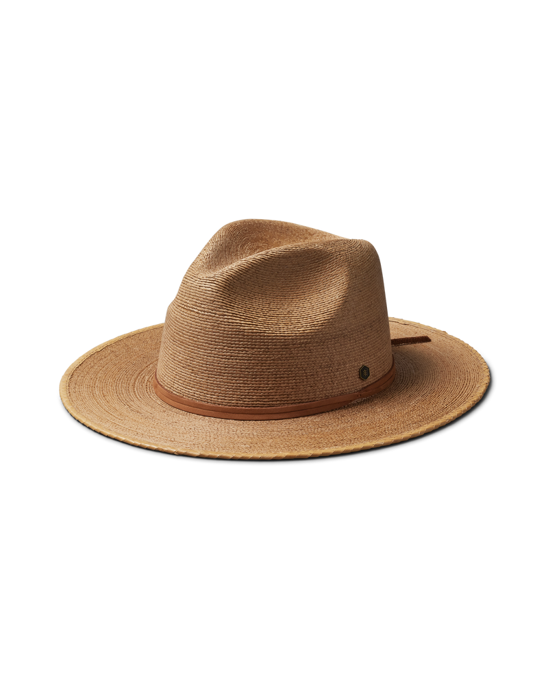 Hemlock Botero Straw Fedora in Saddle