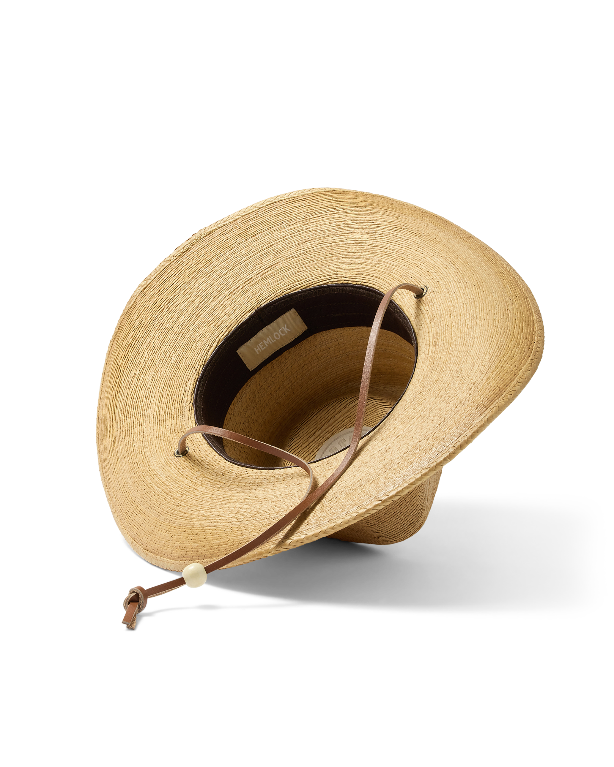 Hemlock Bruma Cowboy Fedora Straw Hat  bottom view