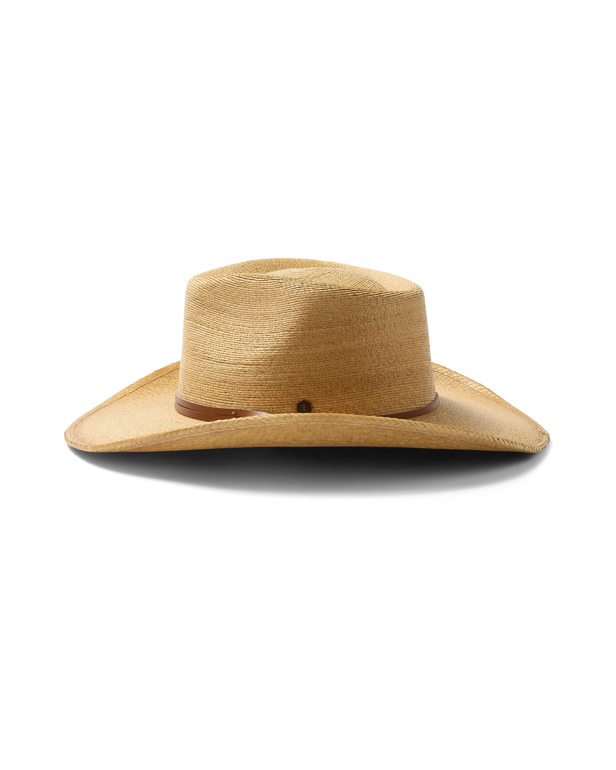 Hemlock Bruma Cowboy Fedora Straw Hat  side view