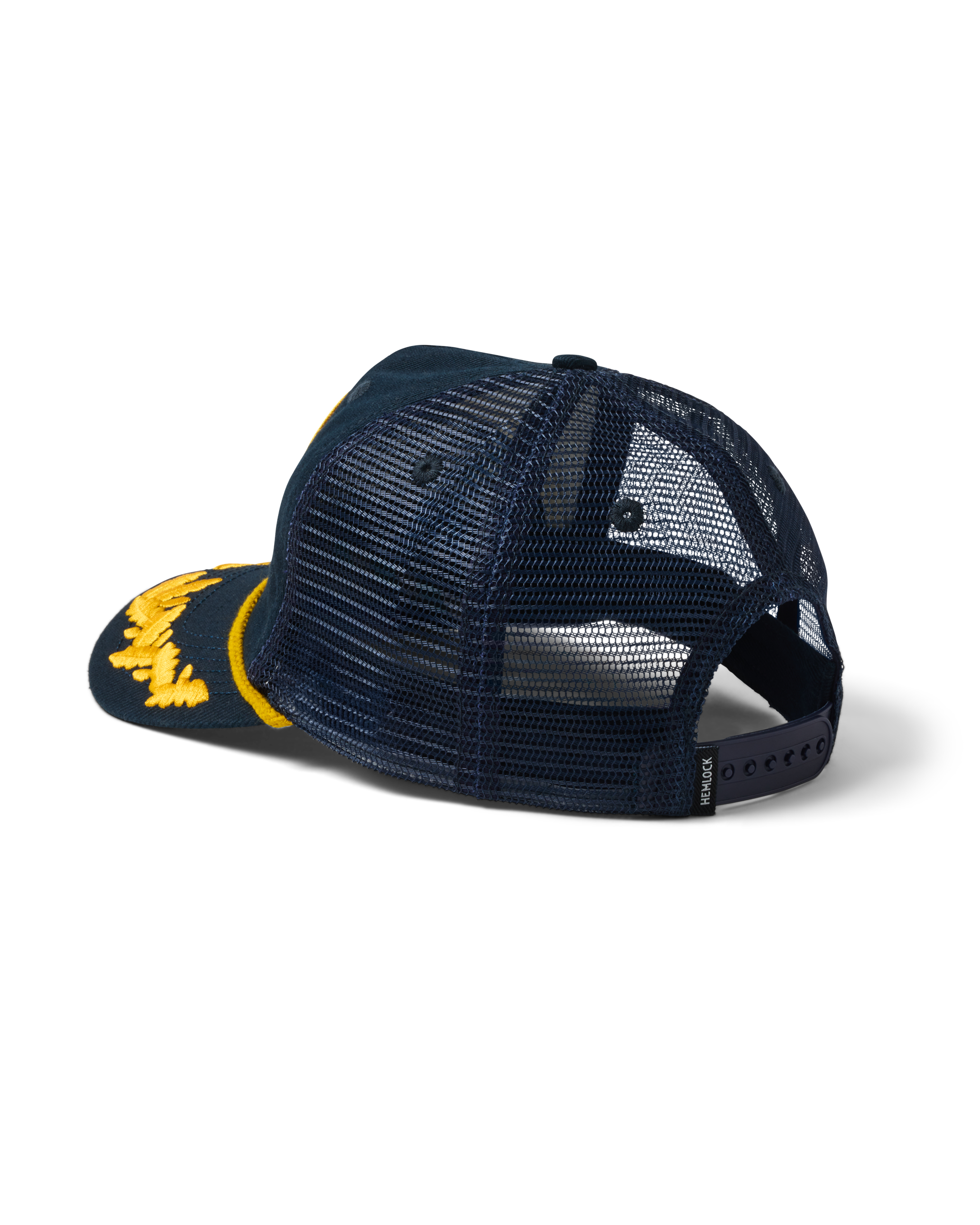 Hemlock Captain Trucker Hat in Navy back
