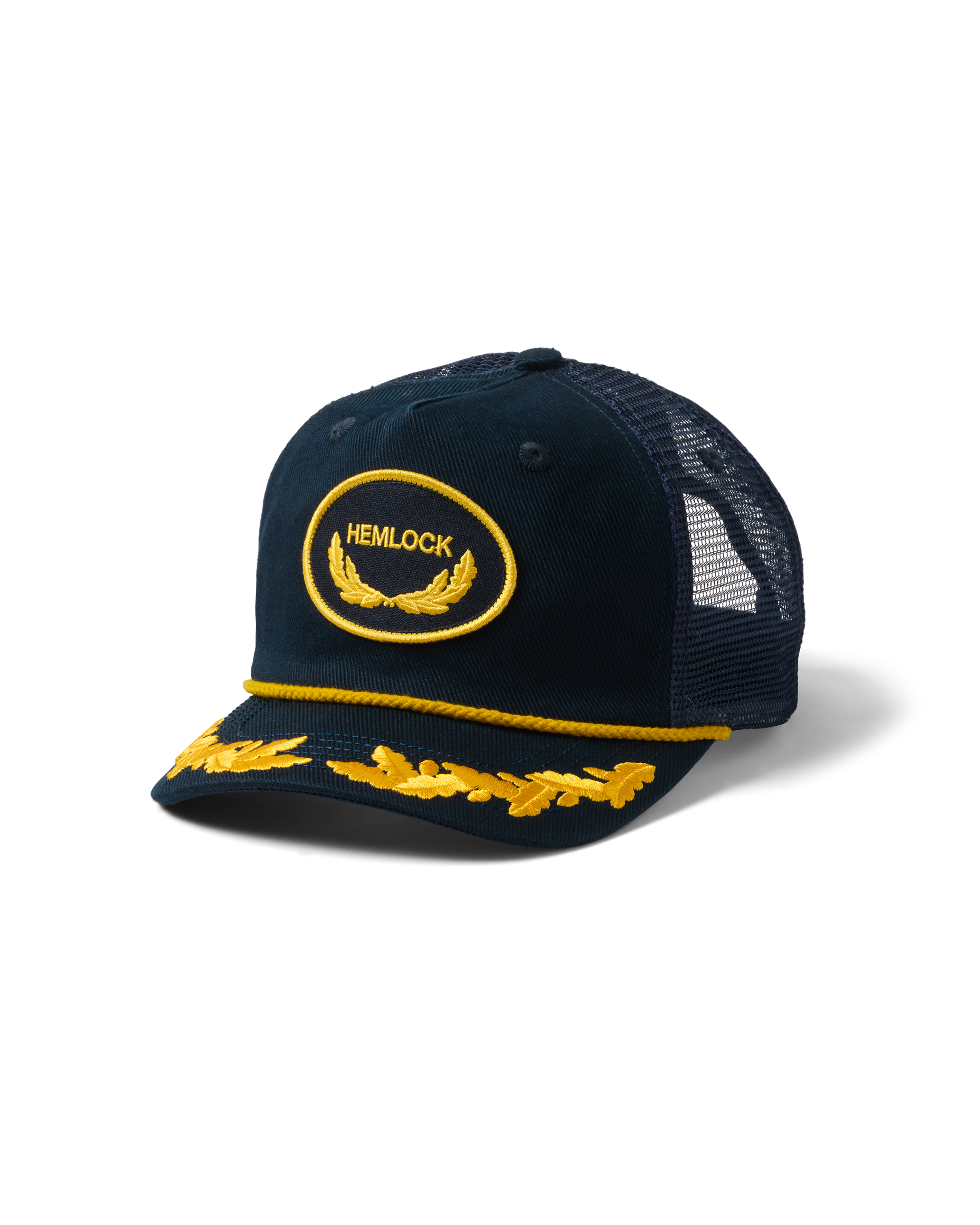 Hemlock Captain Trucker Hat in Navy