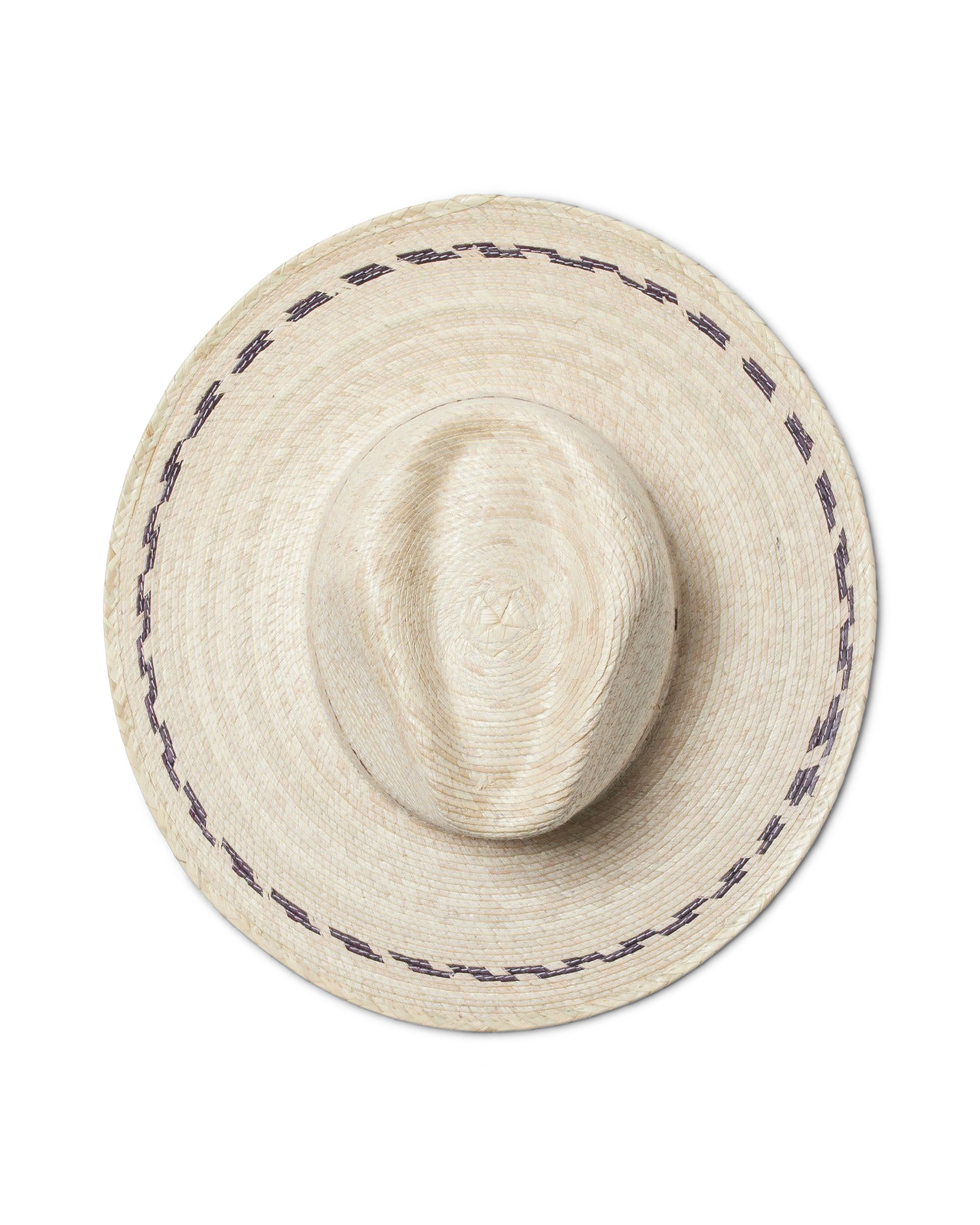 Hermosa Fedora Straw hat in natural top view
