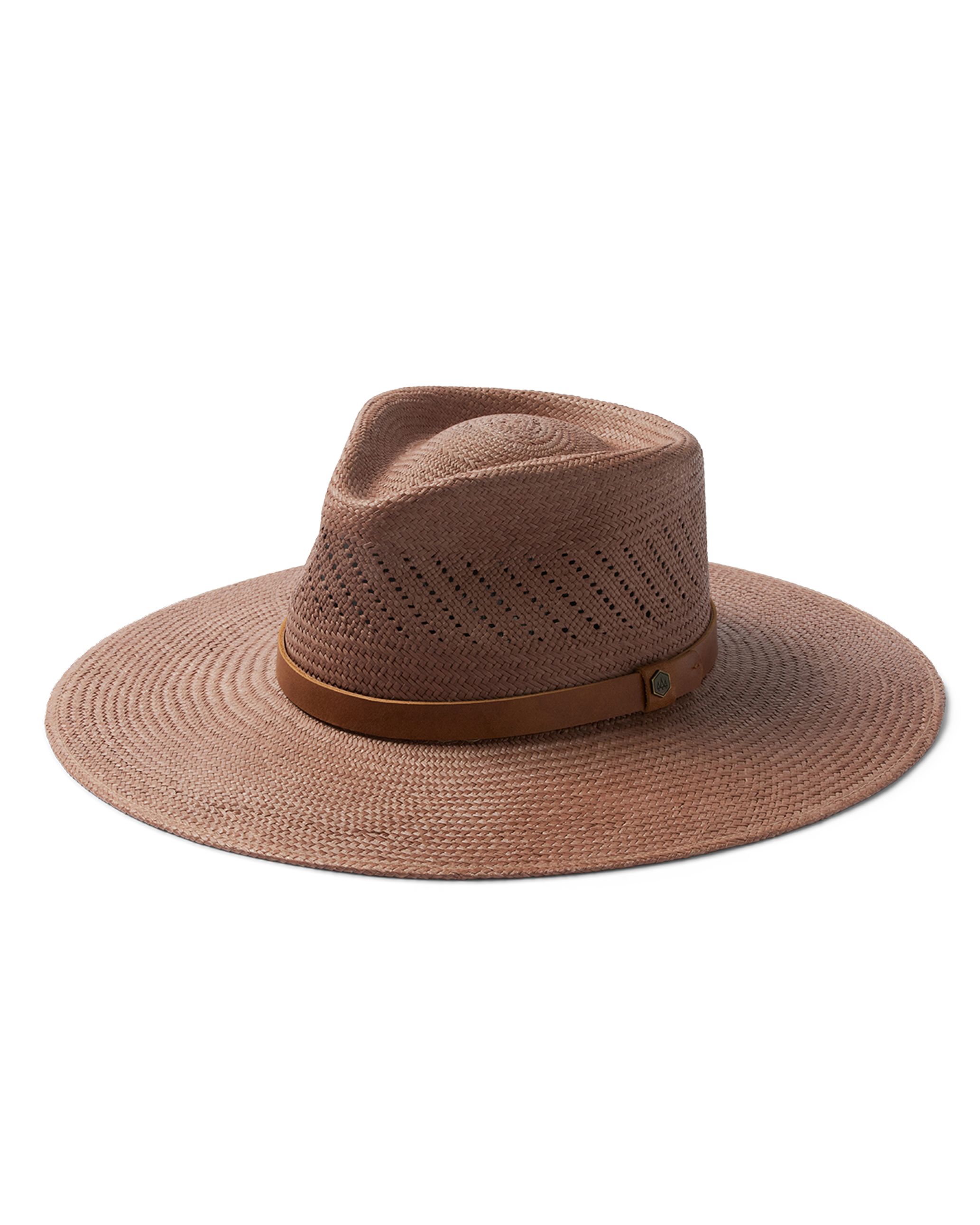 hemlock Isla Panama Straw Fedora in Taupe 