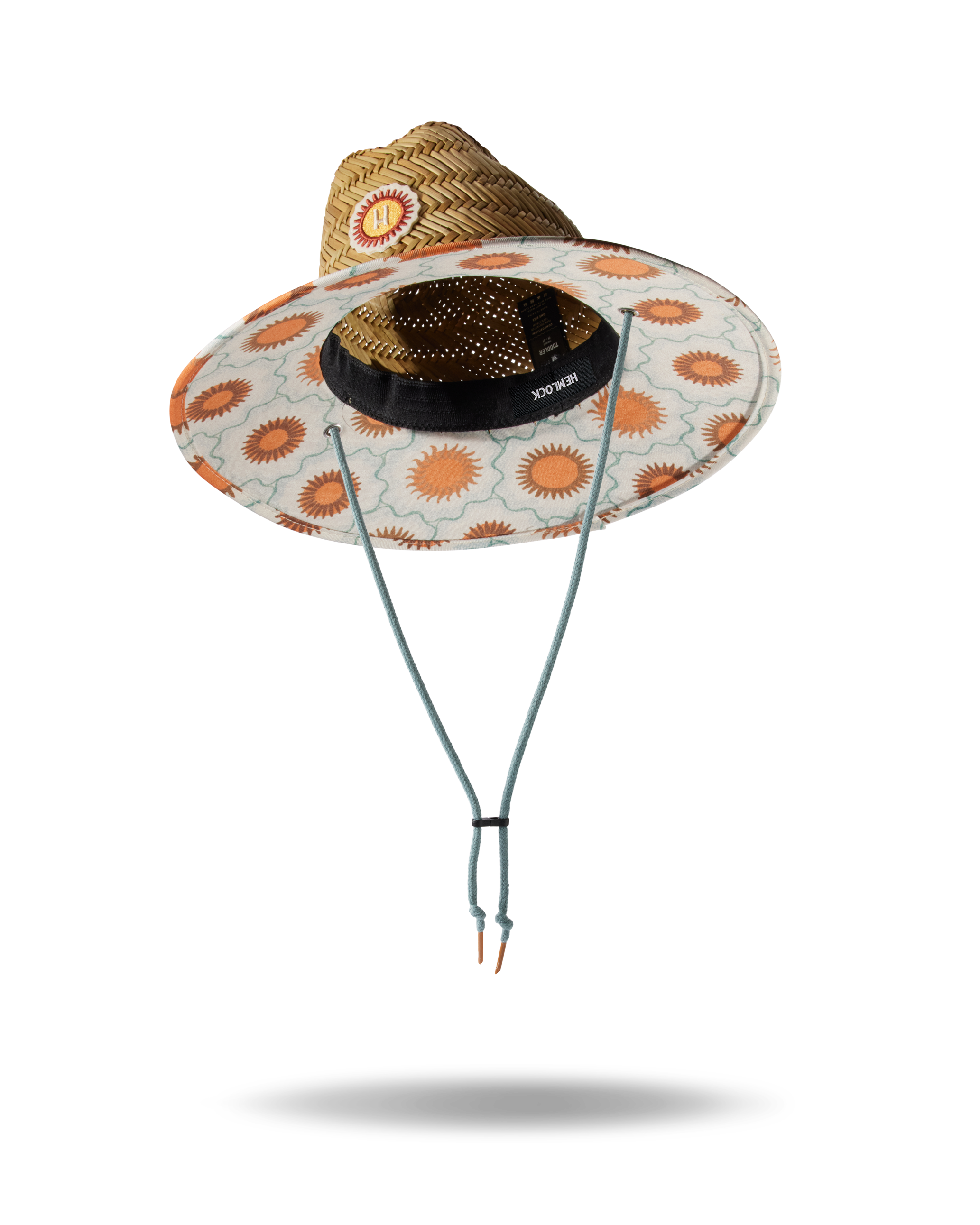 Hemlock Kids UPF50+ Lifeguard Straw Hat in Suns print
