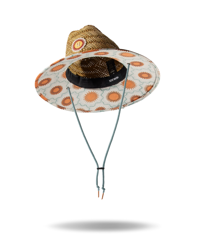 Hemlock Kids UPF50+ Lifeguard Straw Hat in Suns print