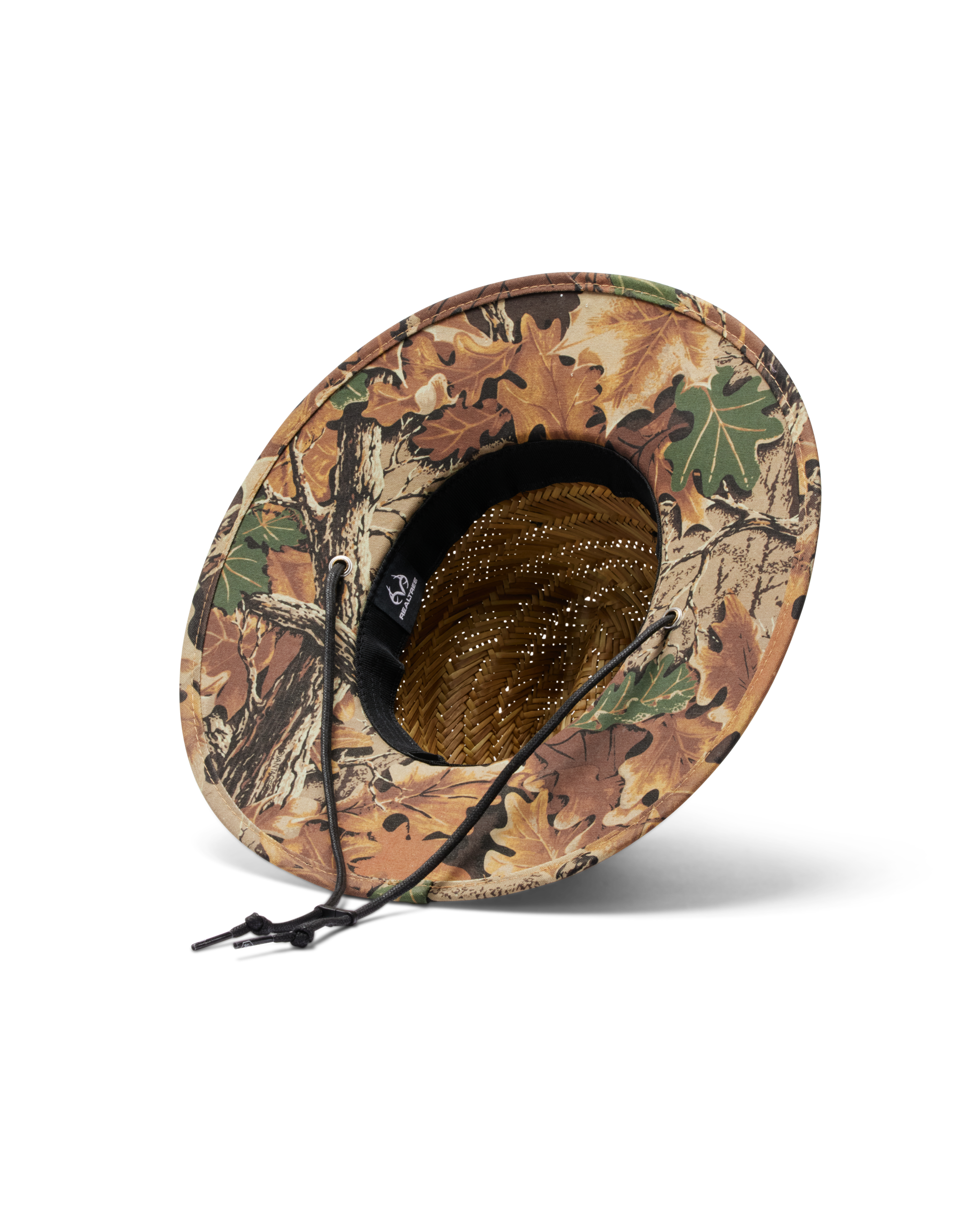Hemlock Kids UPF50+ Lifeguard Straw Hat in Realtree Advantage Camo print bottom print