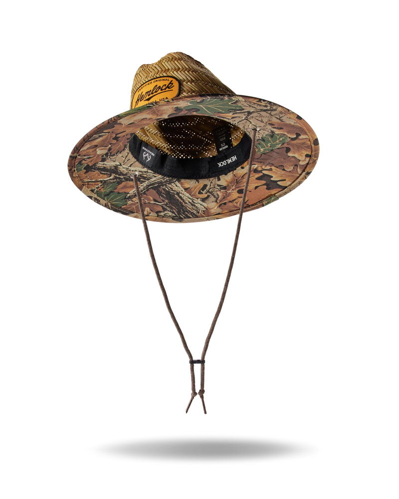 Hemlock Kids UPF50+ Lifeguard Straw Hat in Realtree Advantage Camo print