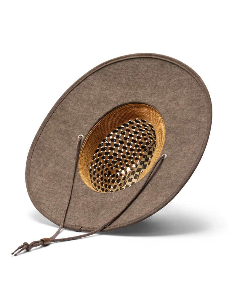  Lana UPF 50+ Lifeguard Straw Hat Brown bottom view