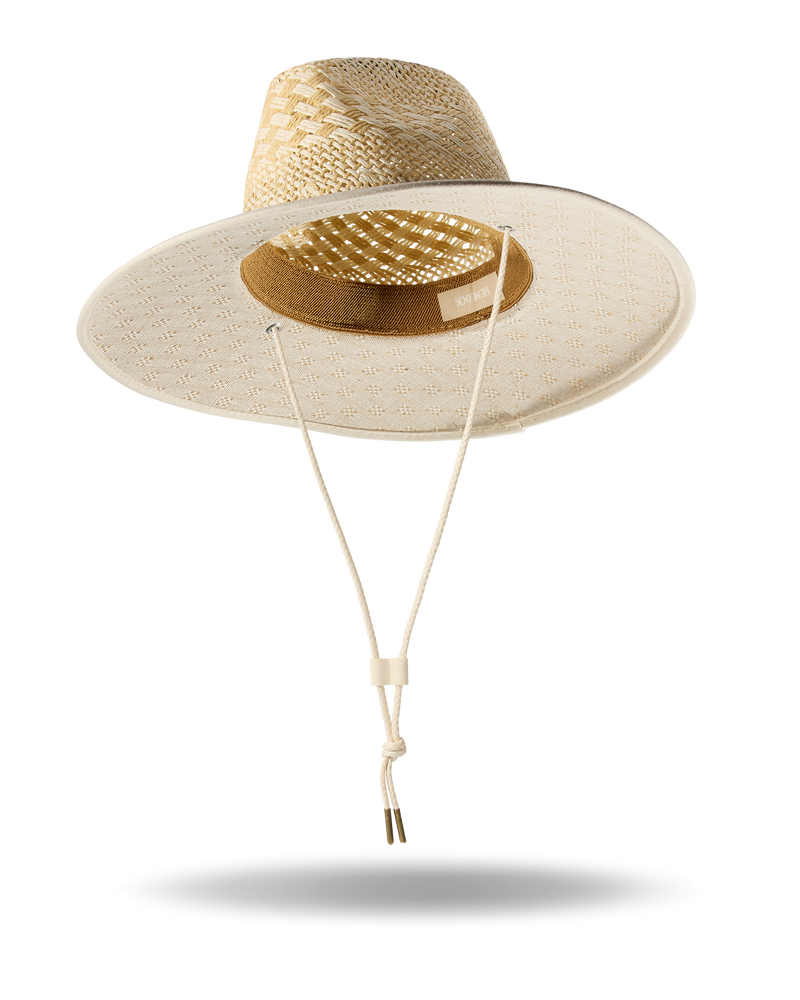 Lana Paper Straw Lifeguard hat in sand color