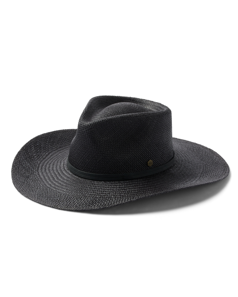 Hemlock Lazo Cowboy Panama Straw Hat in Black 