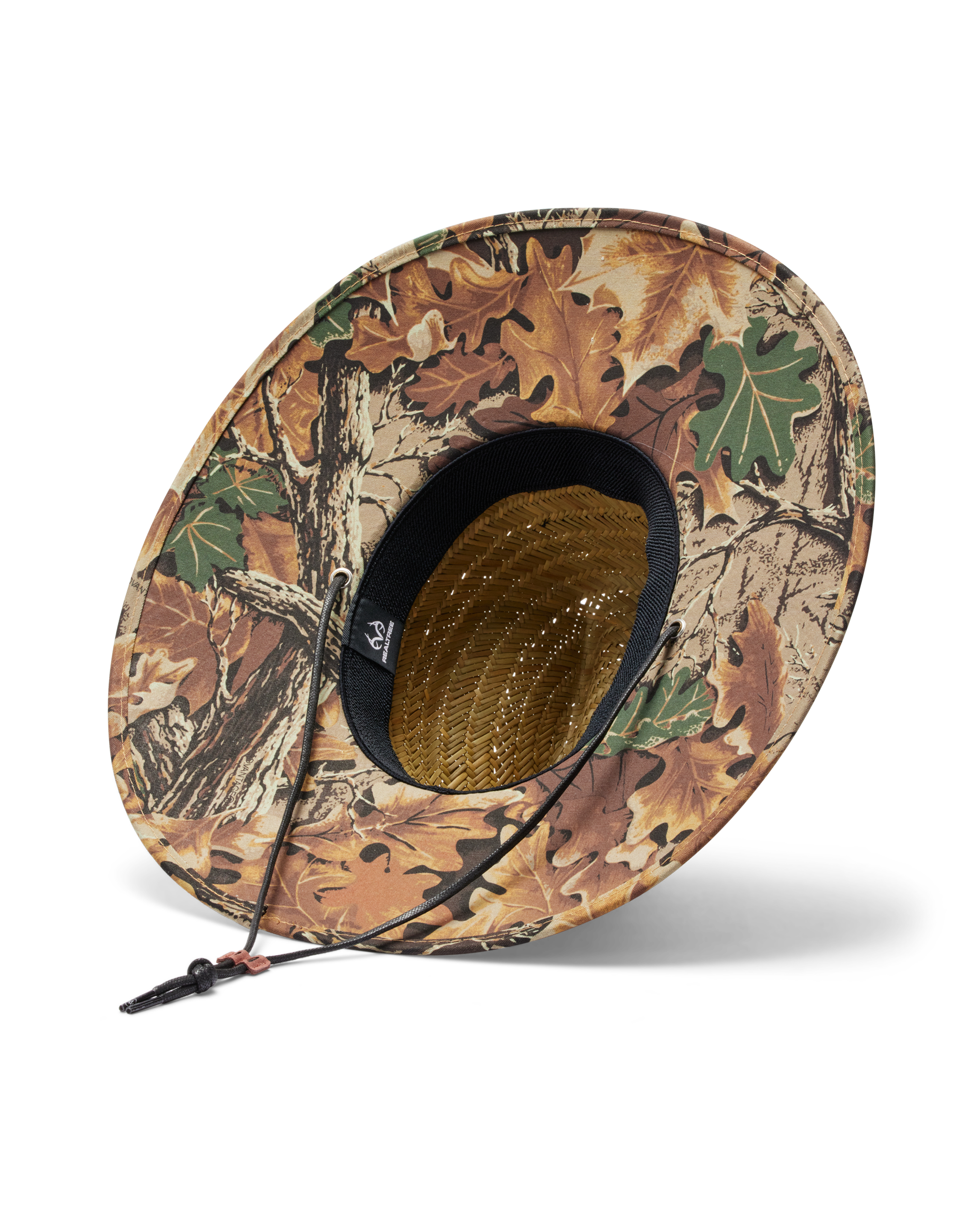 Hemlock UPF50+ Lifeguard Straw Hat Realtree® Advantage Camo print bottom view