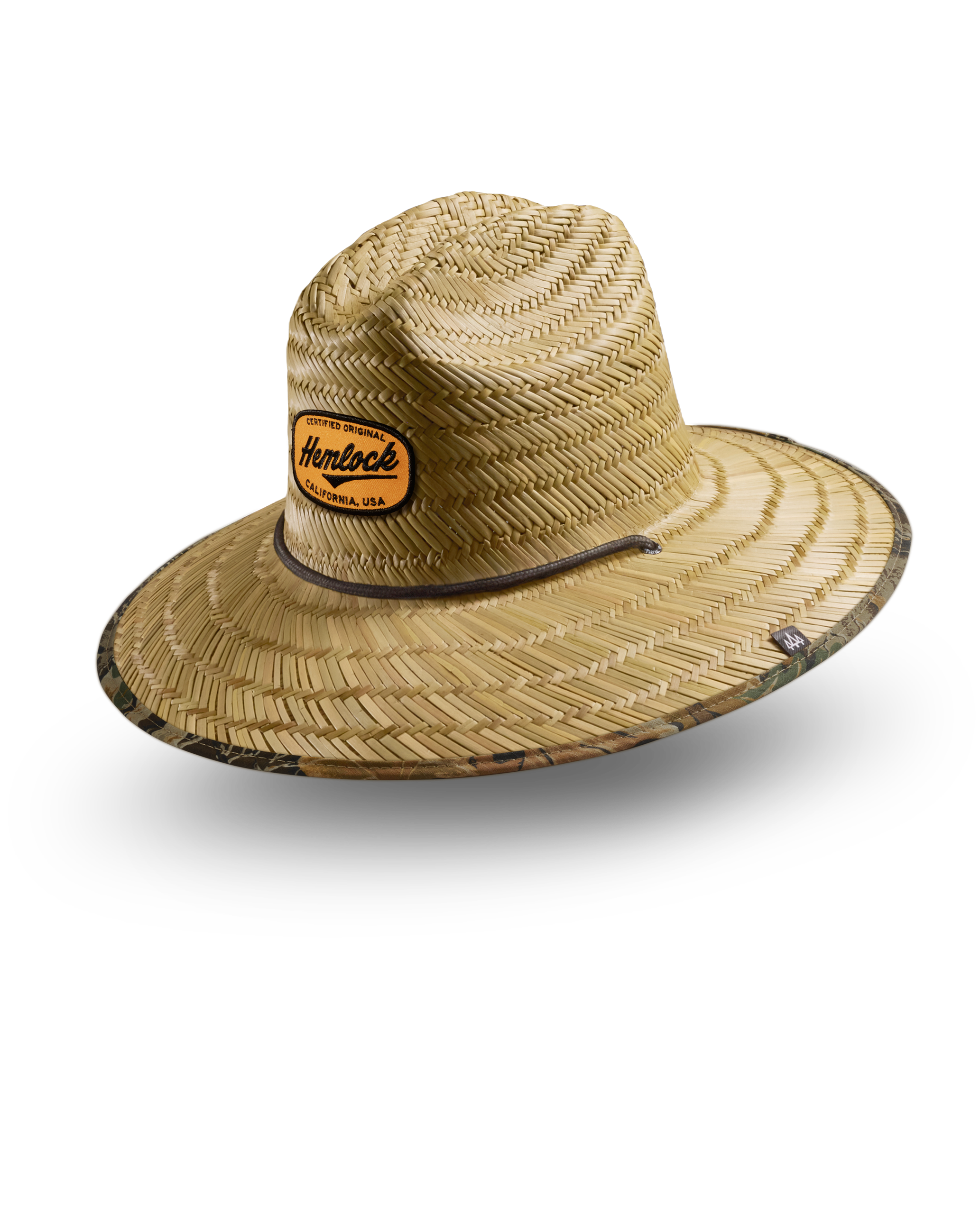 Hemlock UPF50+ Lifeguard Straw Hat Realtree® Advantage Camo print side view