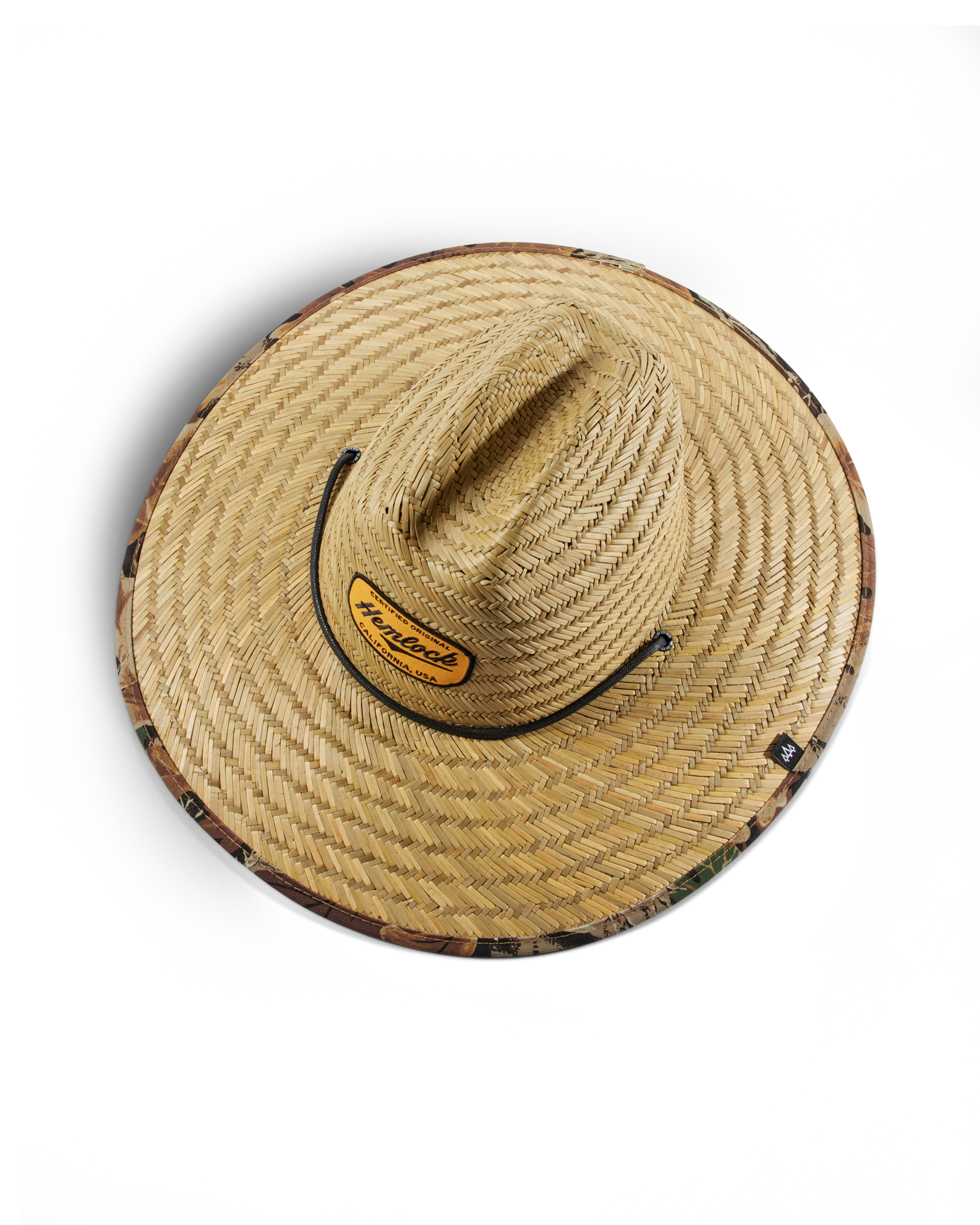 Hemlock UPF50+ Lifeguard Straw Hat Realtree® Advantage Camo print top view