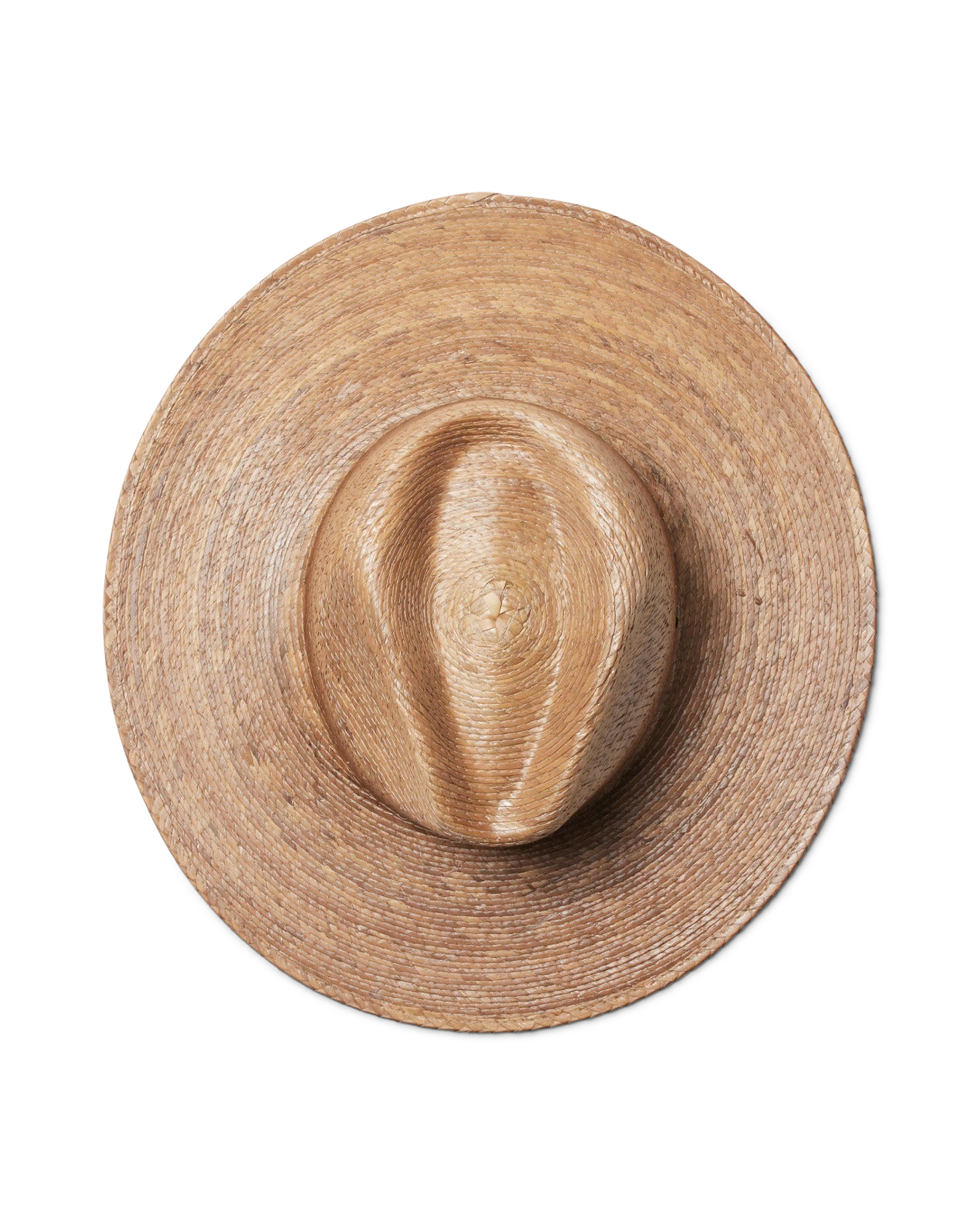 Hemlock Madero Straw Fedora in Toast color top view