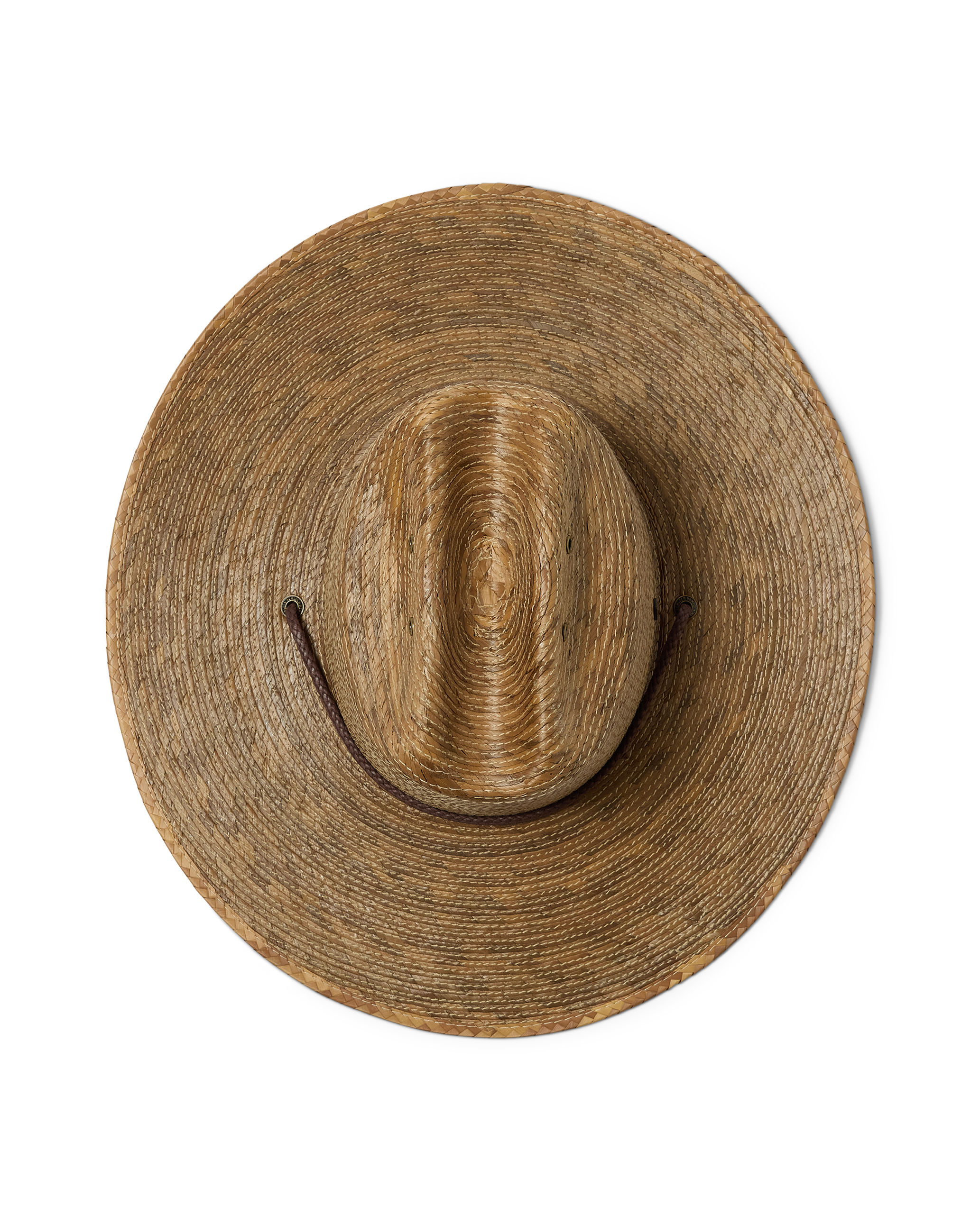 Hemlock Monterrey Straw Lifeguard Hat in Toast top view