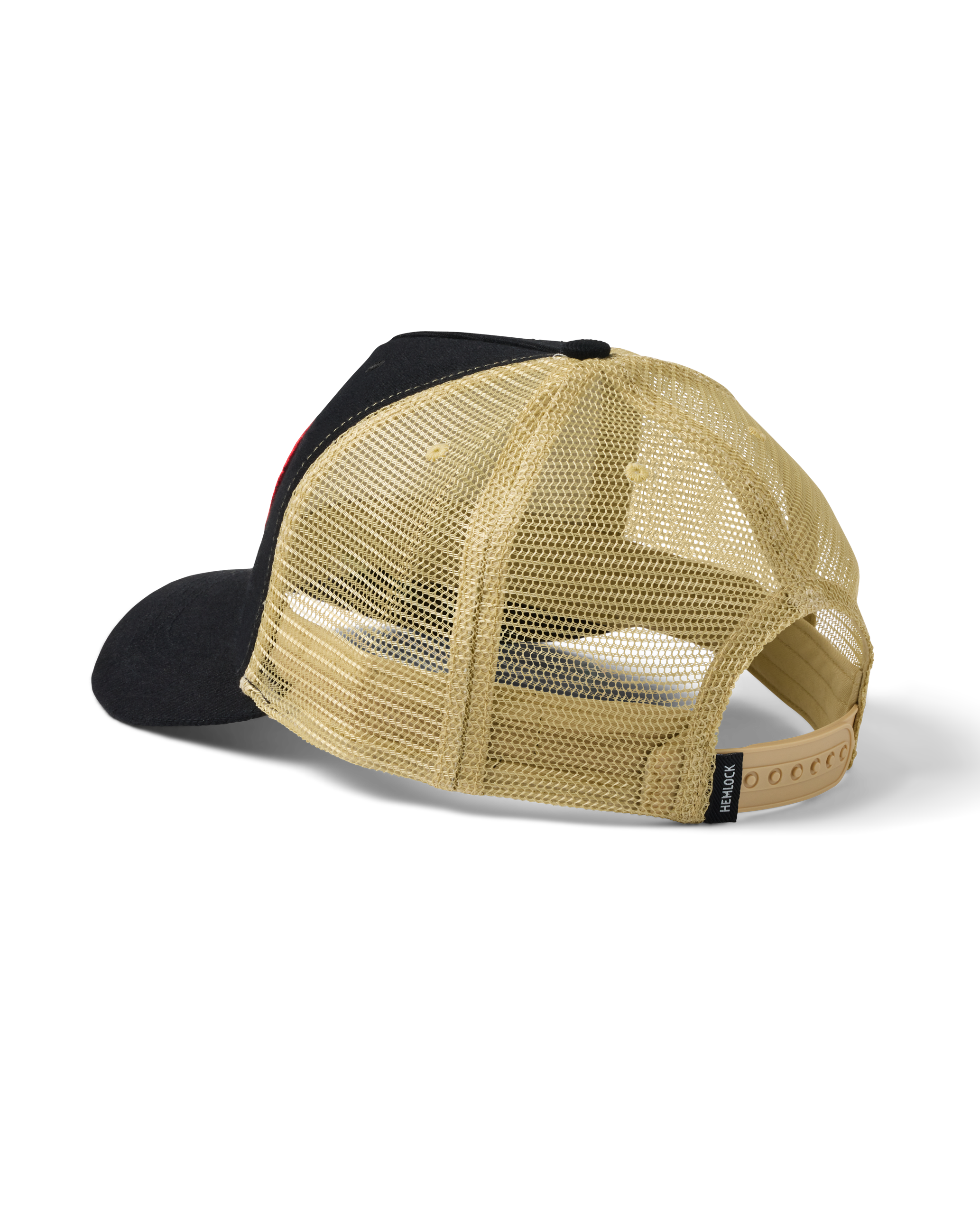 Remington Trucker Hat Black side mesh