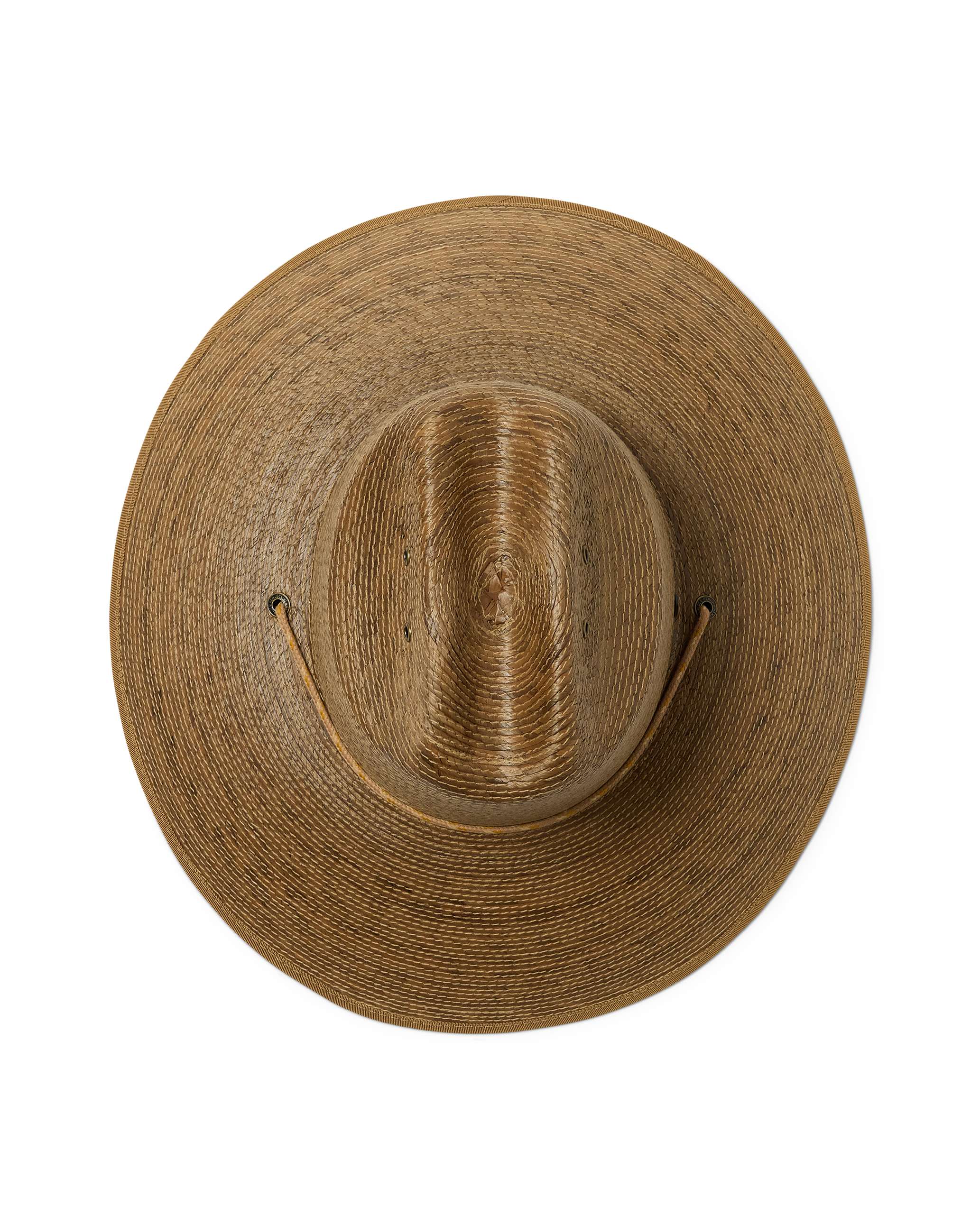 Hemlock Santos Straw Lifeguard Hat in Toast top view