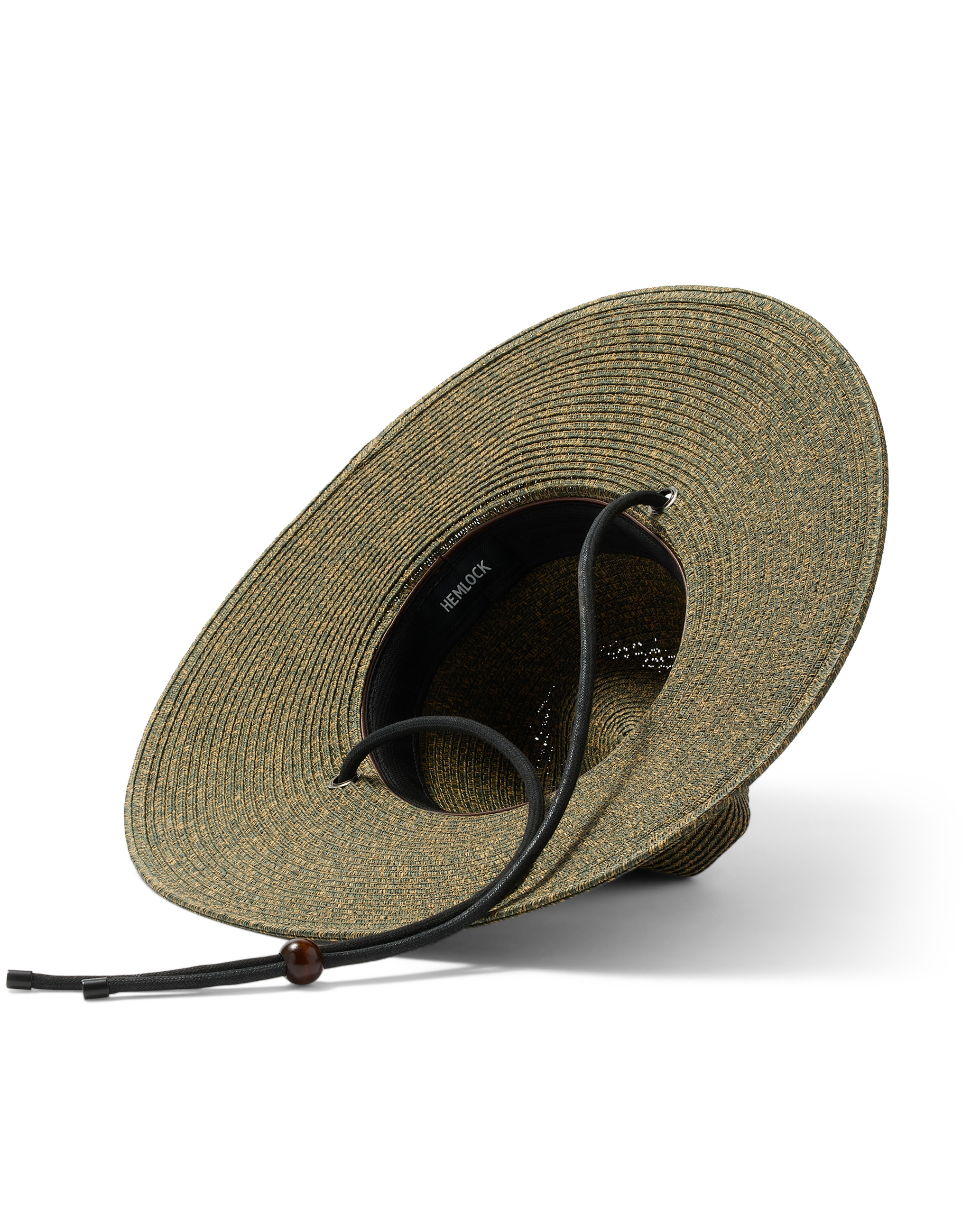 Seaside Packable Fedora in Black & Bronze bottom view