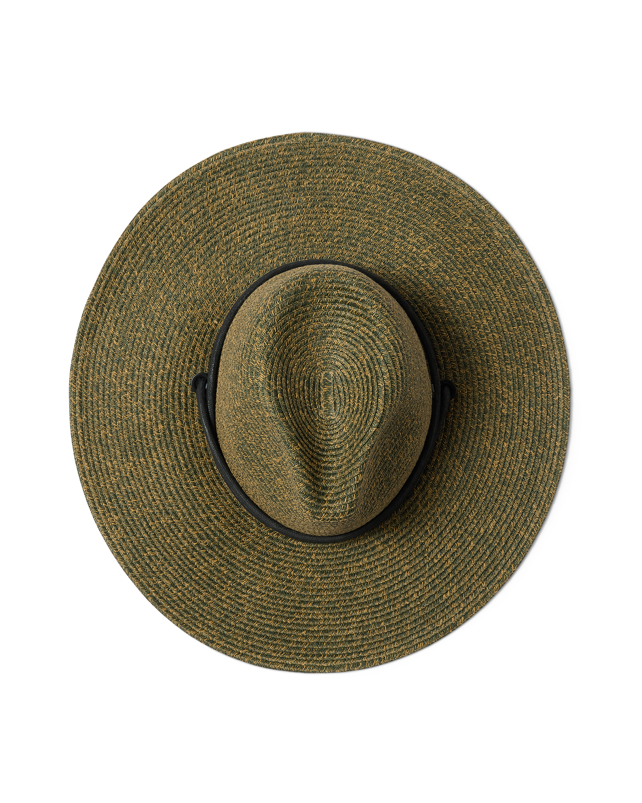 Seaside Packable Fedora in Black & Bronze top view