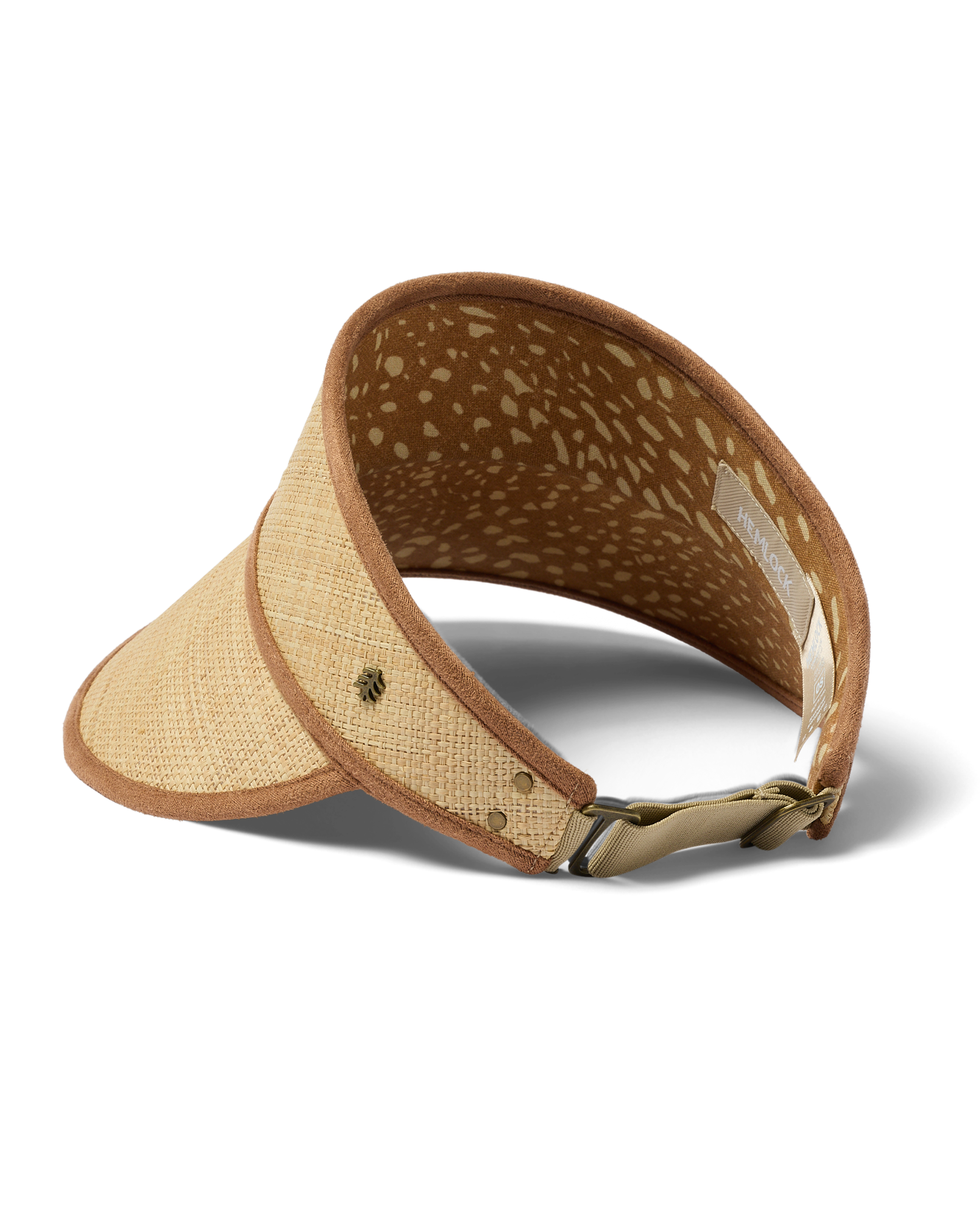 Solana Packable Visor in Natural adjustable back