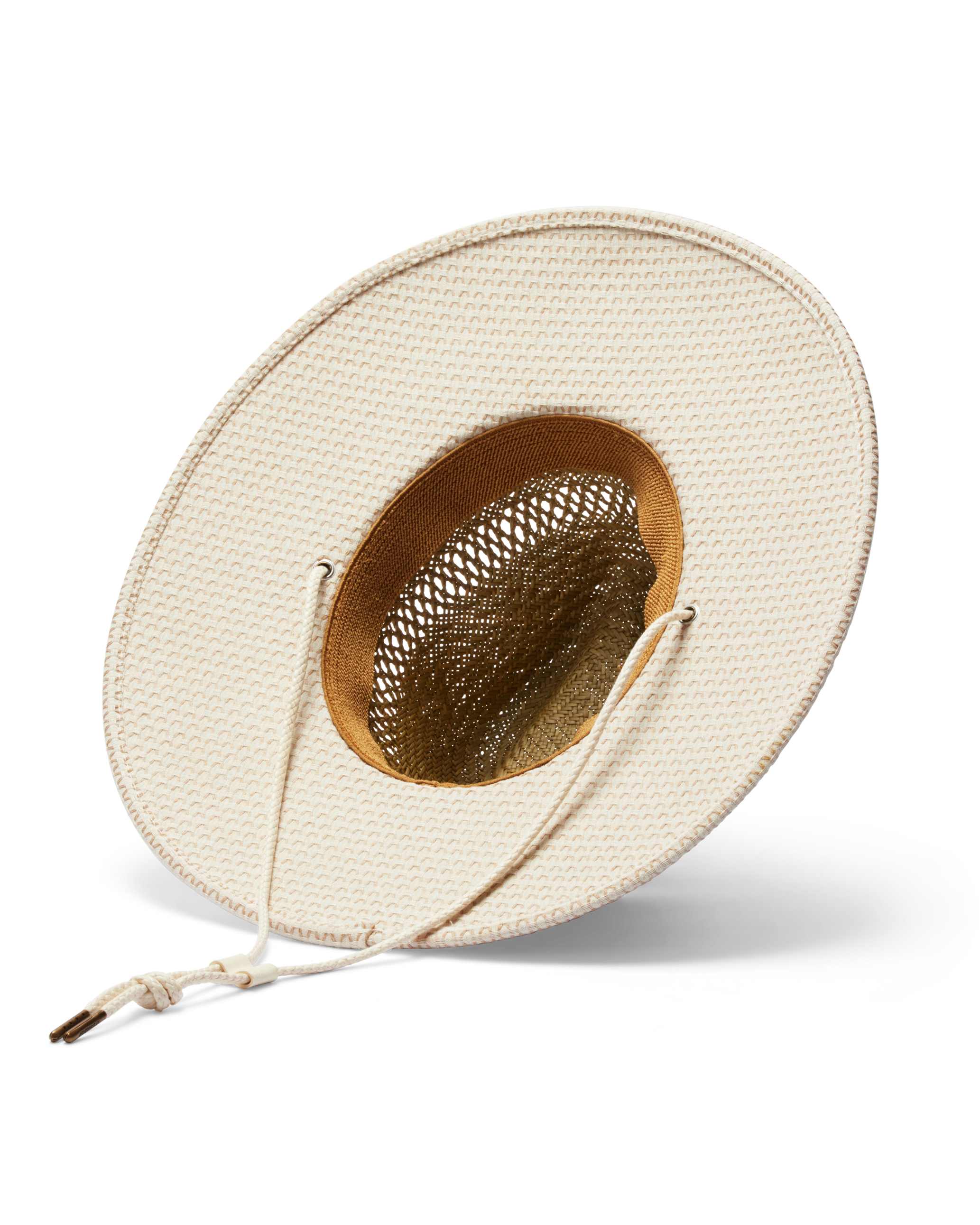 Hemlock UPF50+ Tristan Fedora Lifeguard Straw Hat in Seedpearl color bottom view