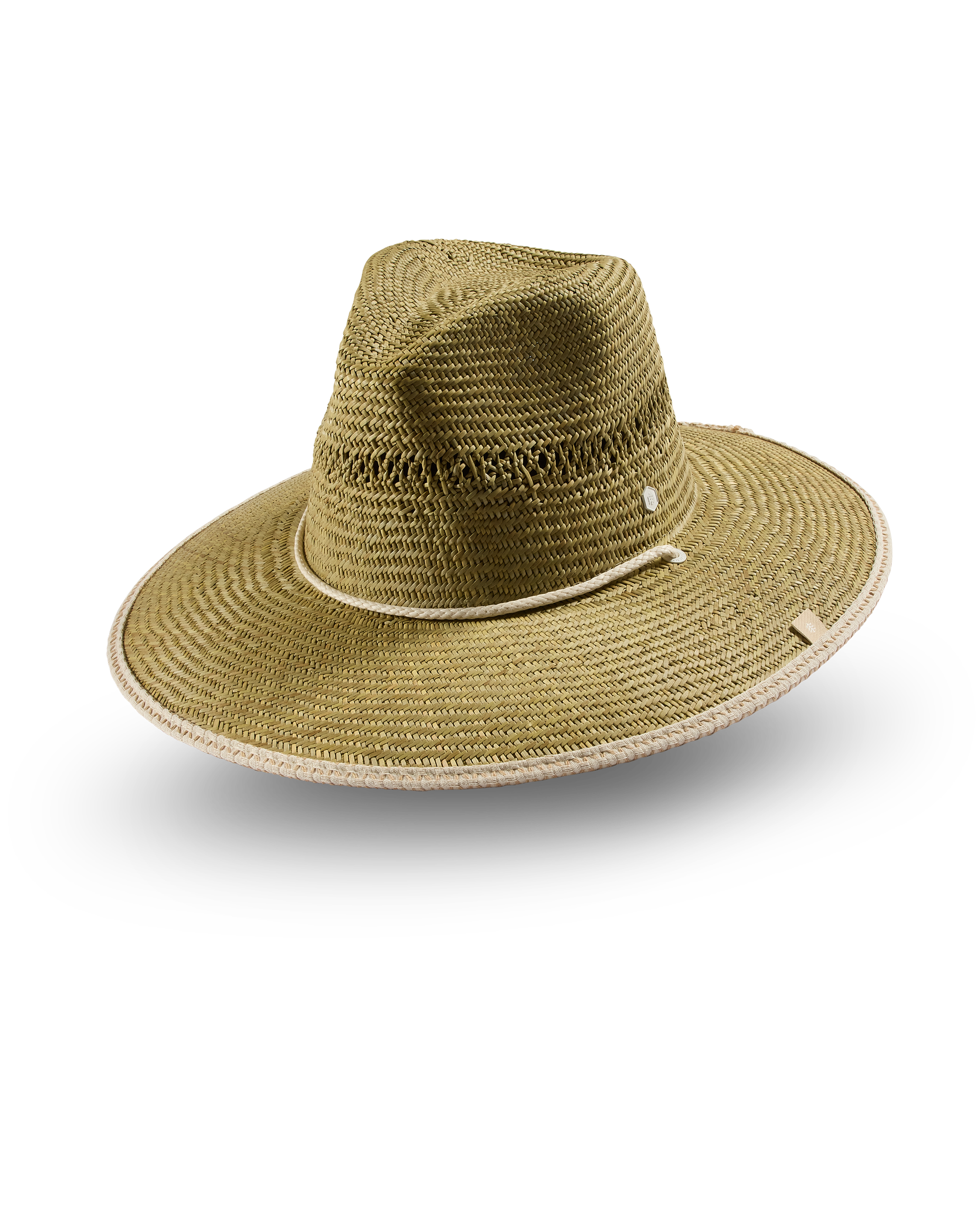 Hemlock UPF50+ Tristan Fedora Lifeguard Straw Hat in Seedpearl color side view