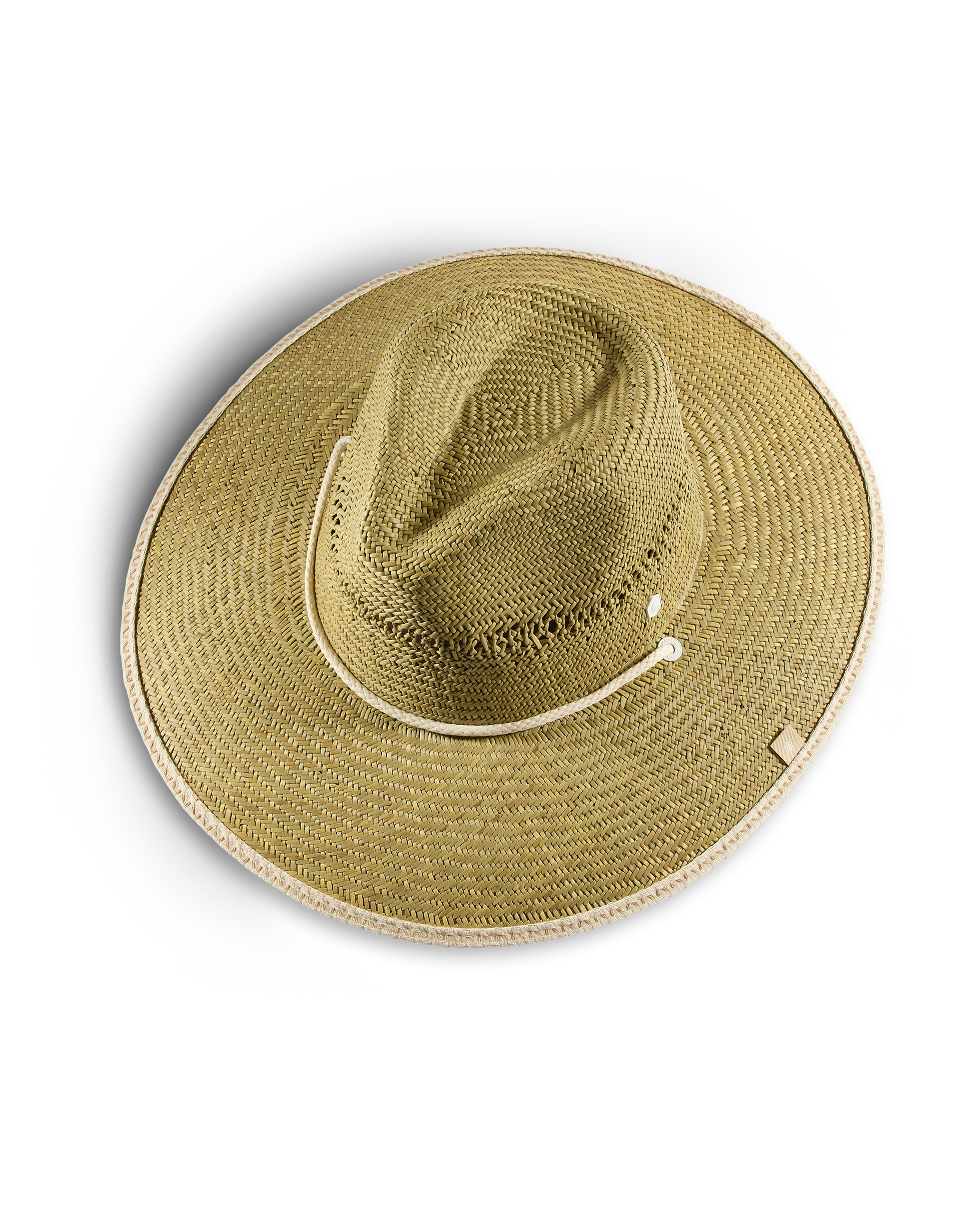 Hemlock UPF50+ Tristan Fedora Lifeguard Straw Hat in Seedpearl color top view