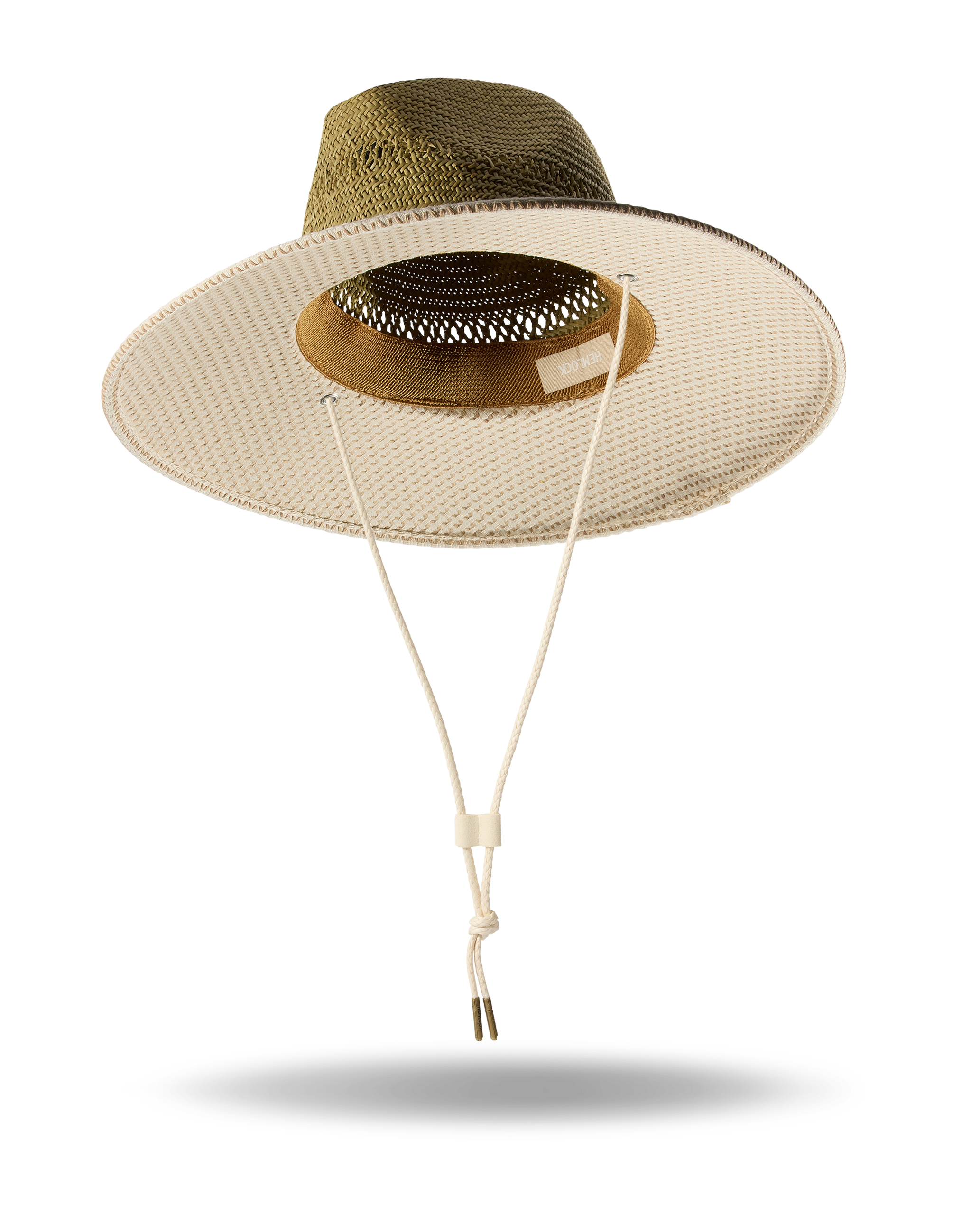 Hemlock UPF50+ Tristan Fedora Lifeguard Straw Hat in Seedpearl color