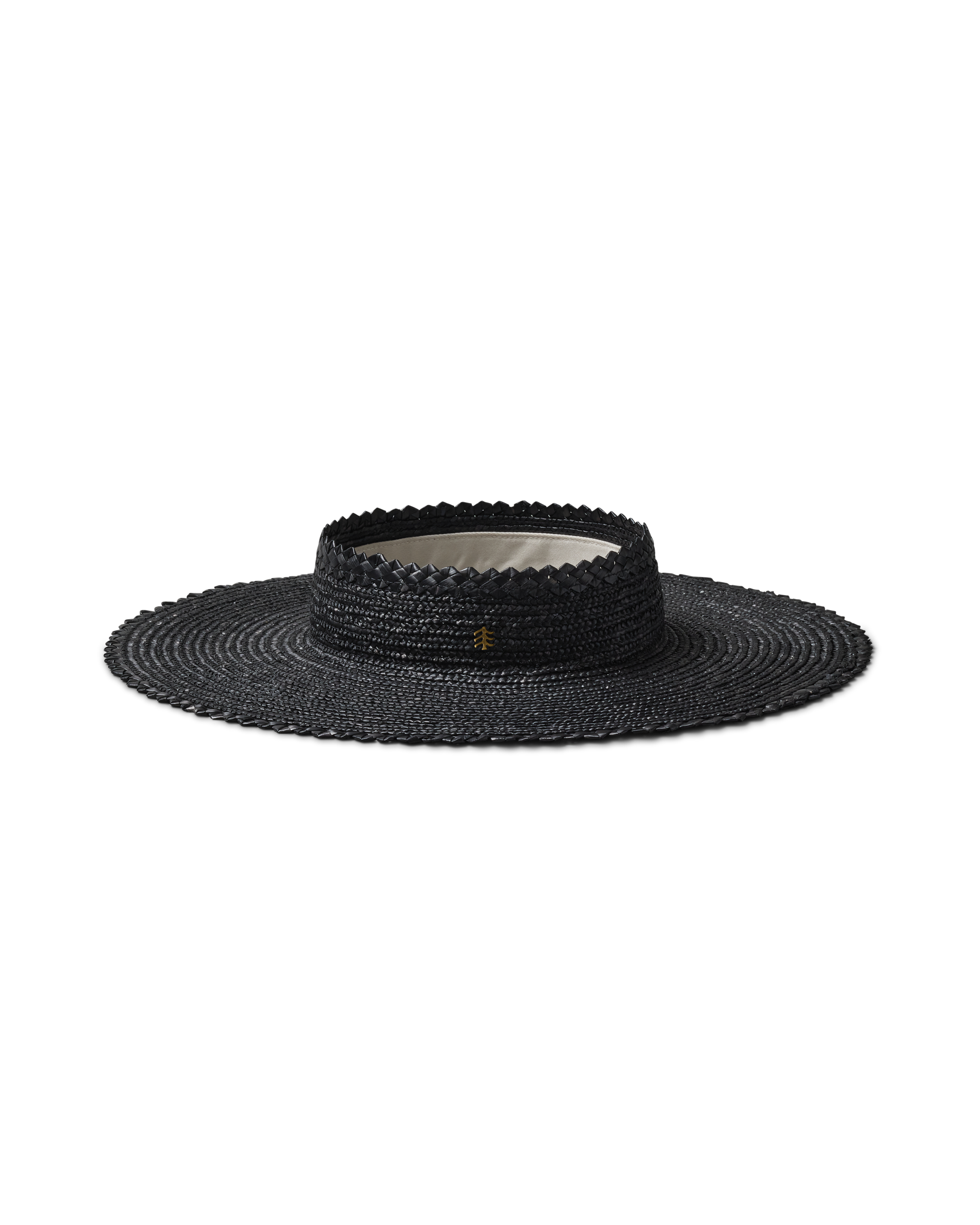 Hemlock Tropez Visor in Onyx metal badge