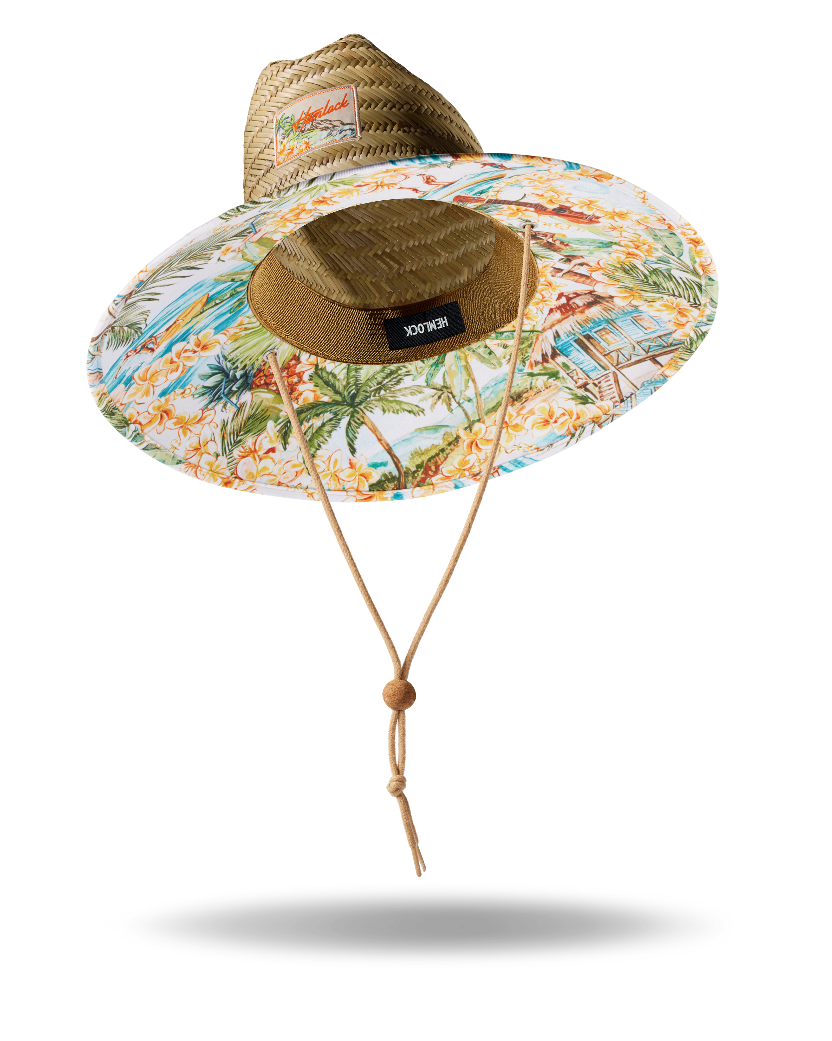 Hemlock UPF 50+ Lifeguard Straw hat in Aloha Tropics