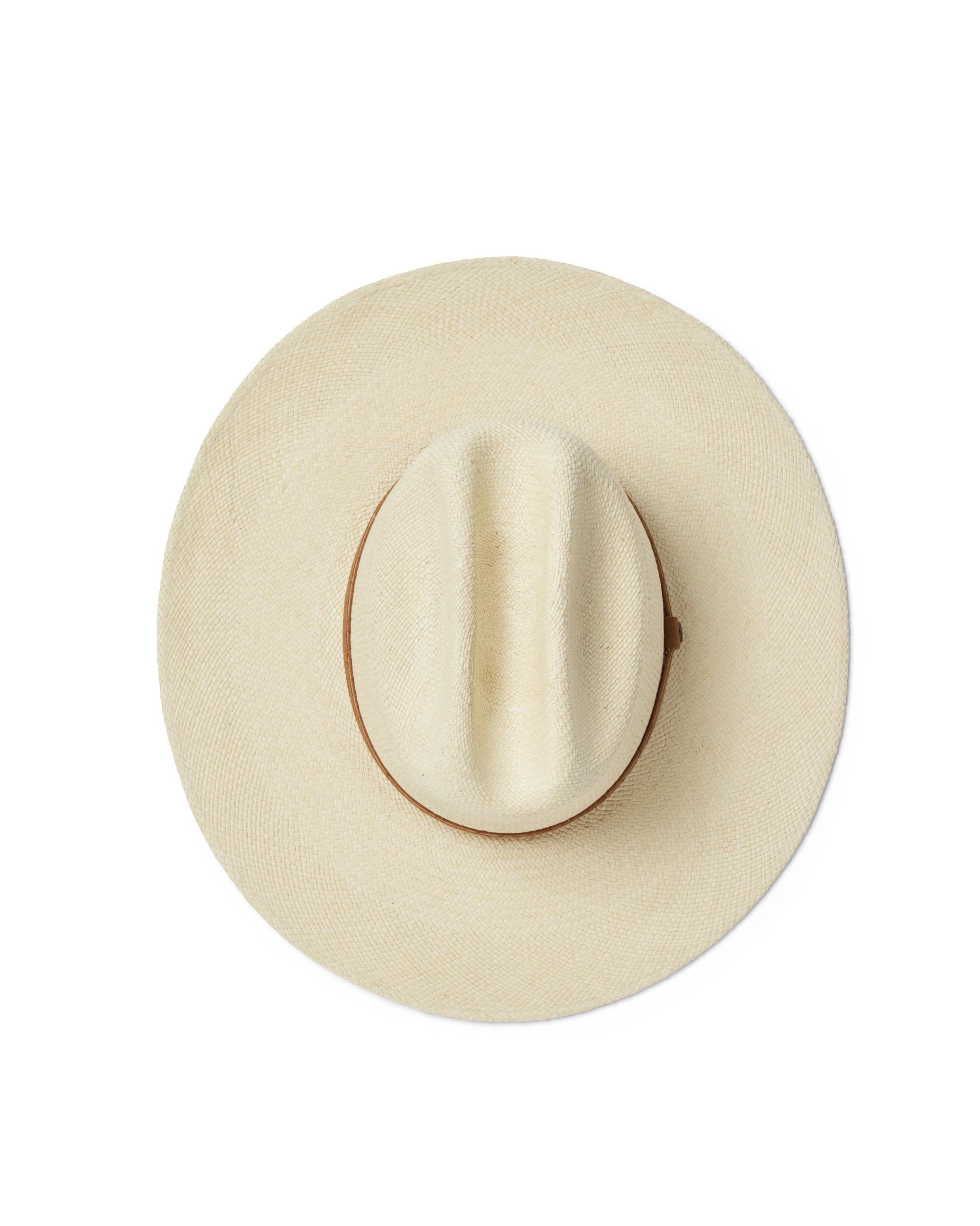 Valle Rancher Panama Straw Hat top view