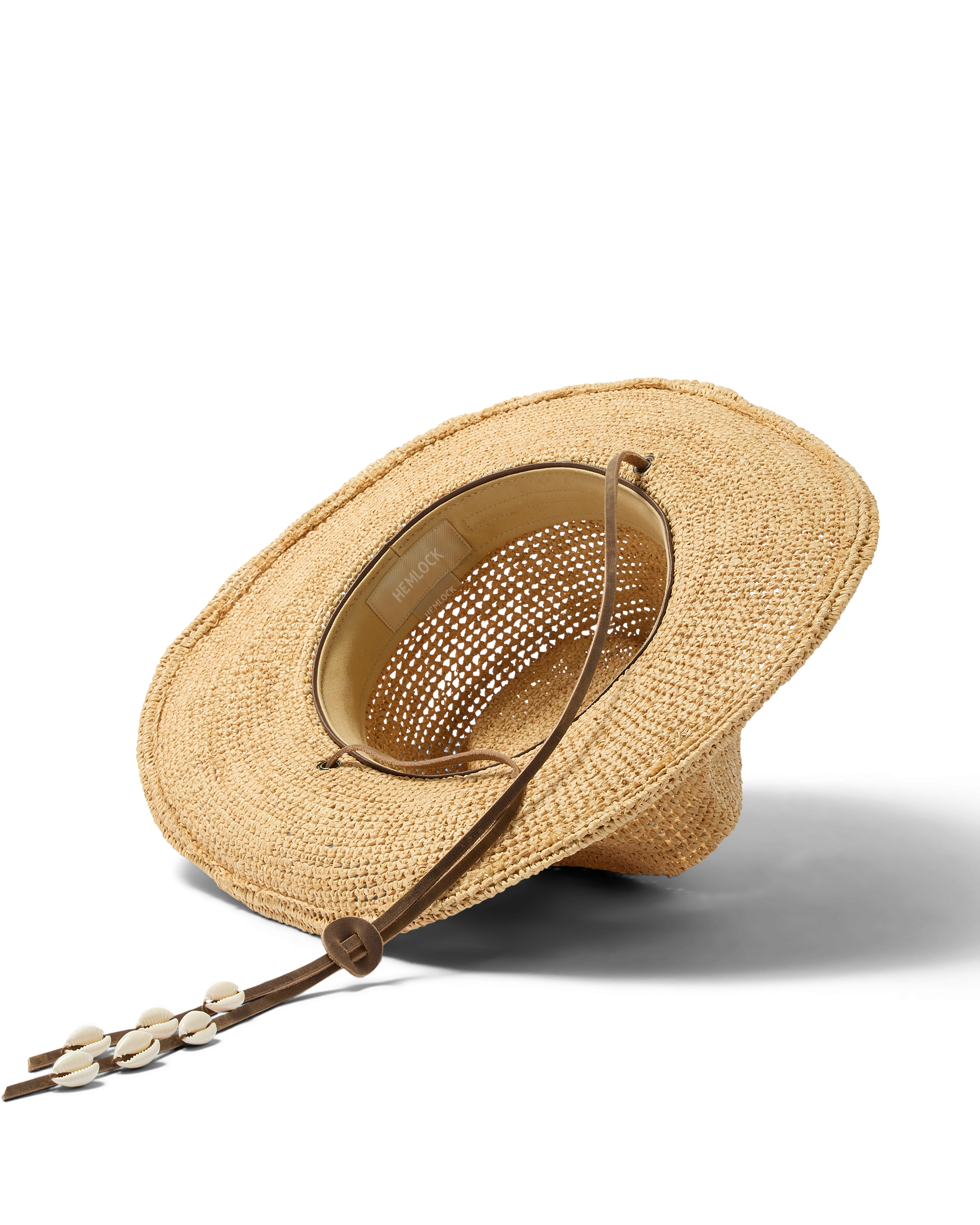 Wynona Packable Raffia Cowboy in Natural bottom view