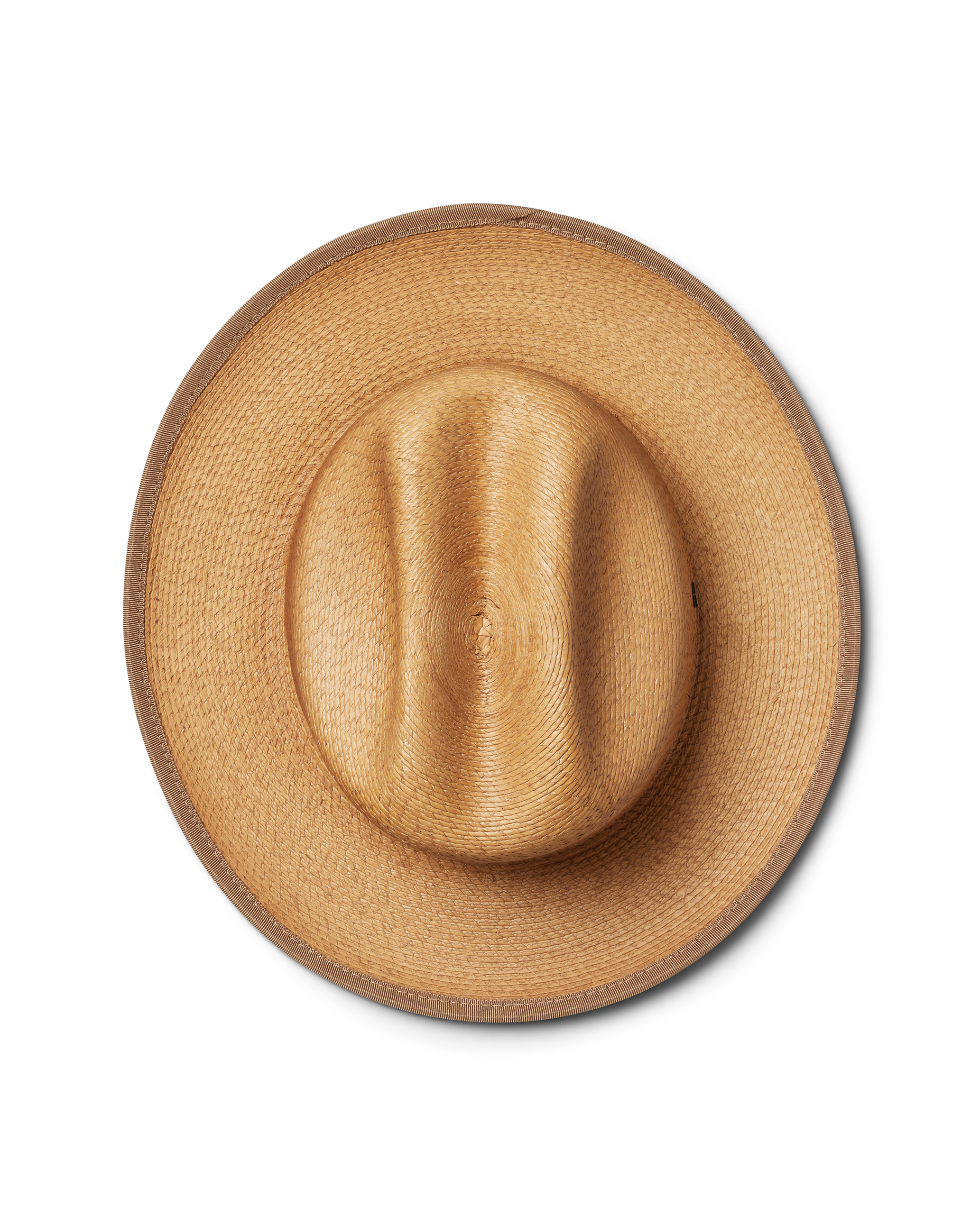 Hemlock Mateo Straw Rancher Hat in Saddle  top view