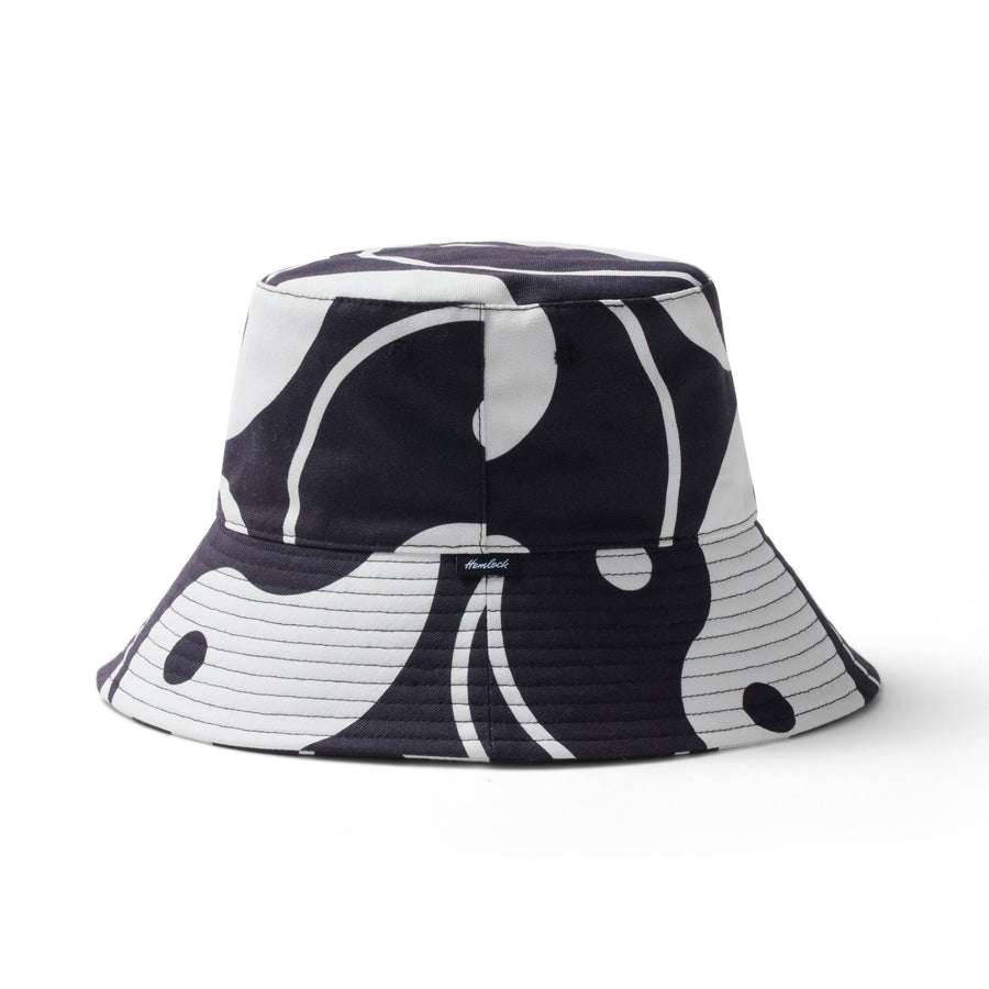 Bucket Hat Cotton Canvas Blue White Polka Dot Unisex 